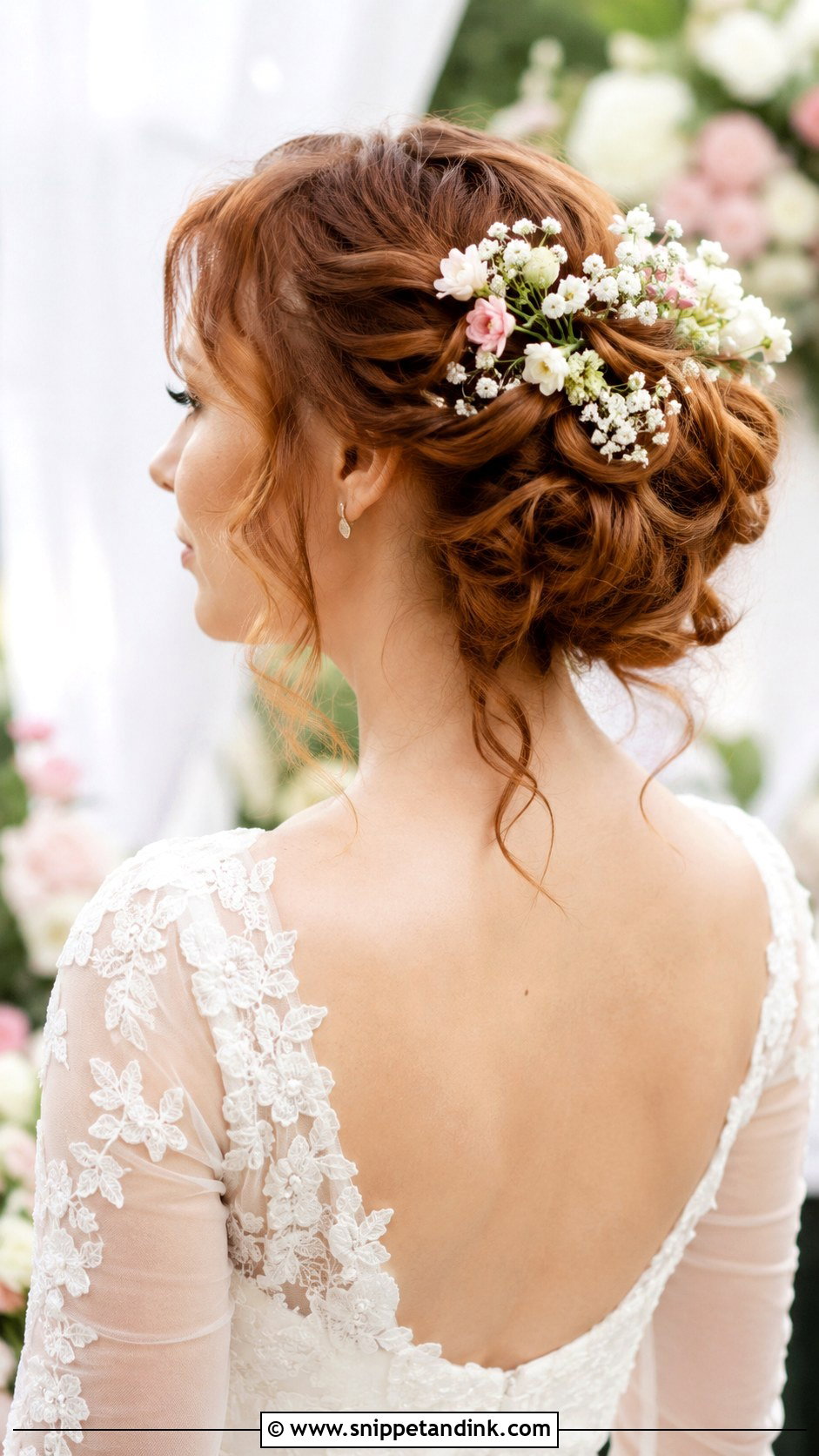 Wedding Hairstyle with Flowers - Snippet and Ink - 30 Wedding Hairstyles for Bride