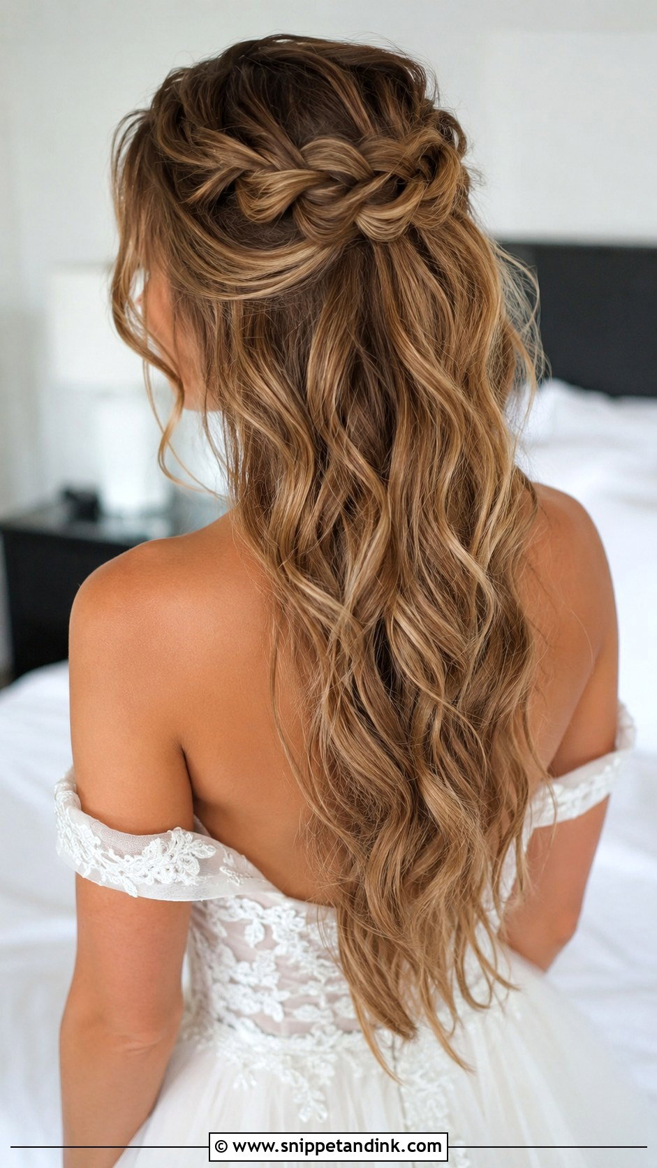 Wedding Half Up Half Down Dutch Braid - Snippet and Ink - 15 Wedding Half-Up Half-Down Braid Ideas