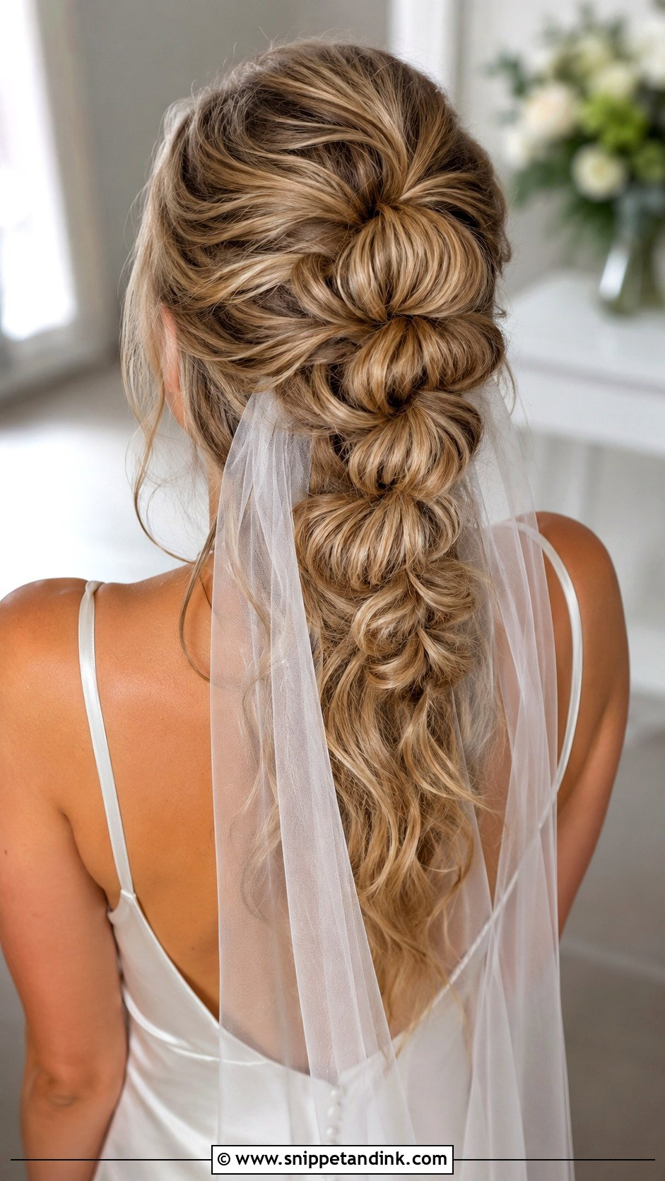Wedding Half Up Half Down Pull Through Braid - Snippet and Ink - 15 Wedding Half-Up Half-Down Braid Ideas