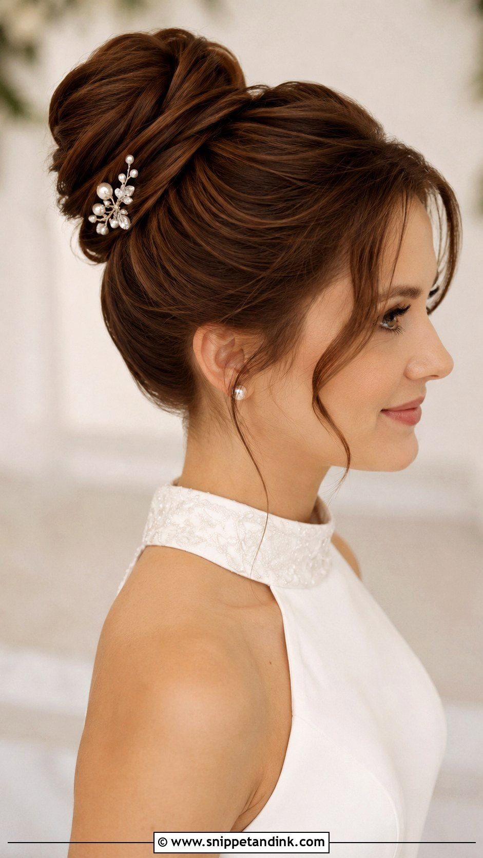 Wedding High Bun With Hair Comb - Snippet and Ink - 15 Wedding Hairstyles with Accessories
