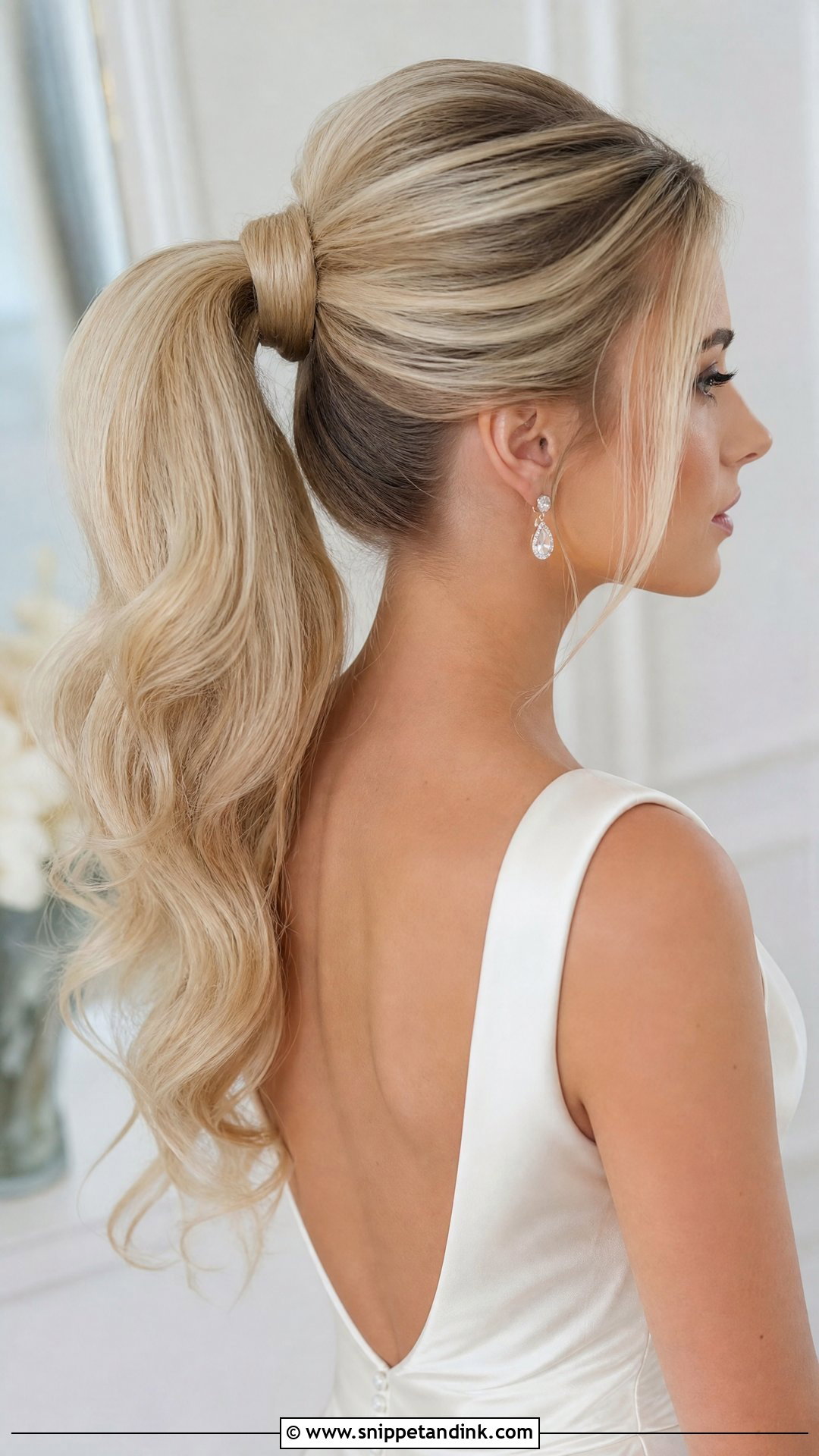 Wedding High Ponytail - Snippet and Ink - 20 Women Wedding Hairstyle Ideas