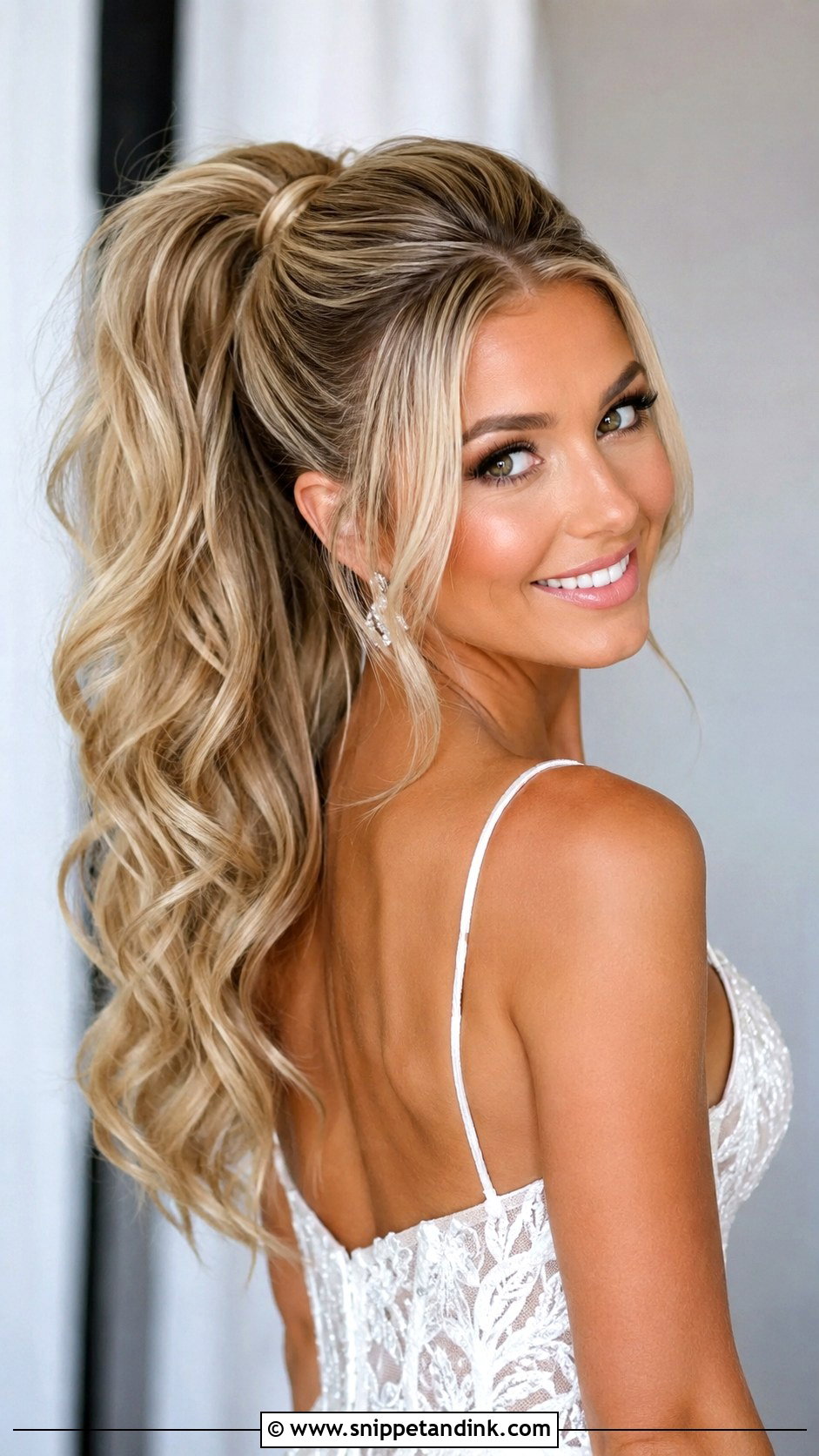 Wedding High Ponytail - Snippet and Ink - 15 Weding Hair Style Ideas