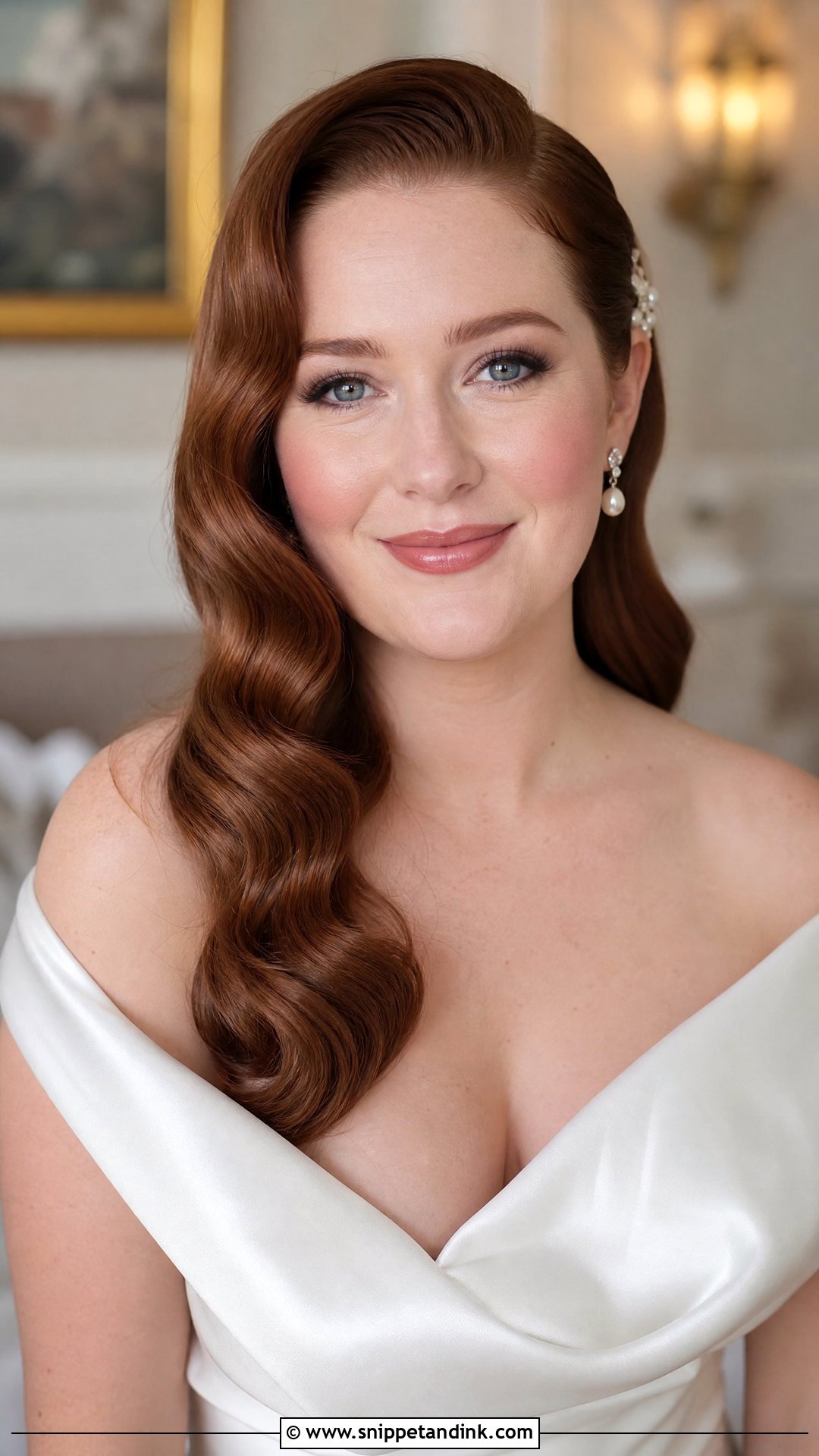 Wedding Hollywood Waves For Round Face - Snippet and Ink - 20 Wedding Hairstyle for Rounded Face Ideas