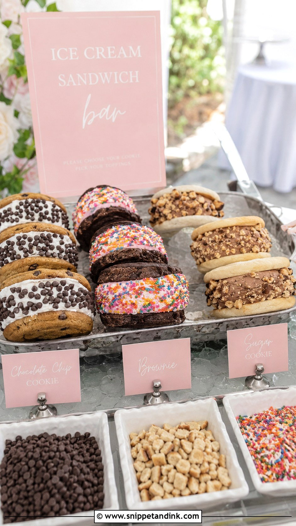 Wedding Ice Cream Sandwich Bar - Snippet and Ink - 20 Instead of Wedding Cake Ideas