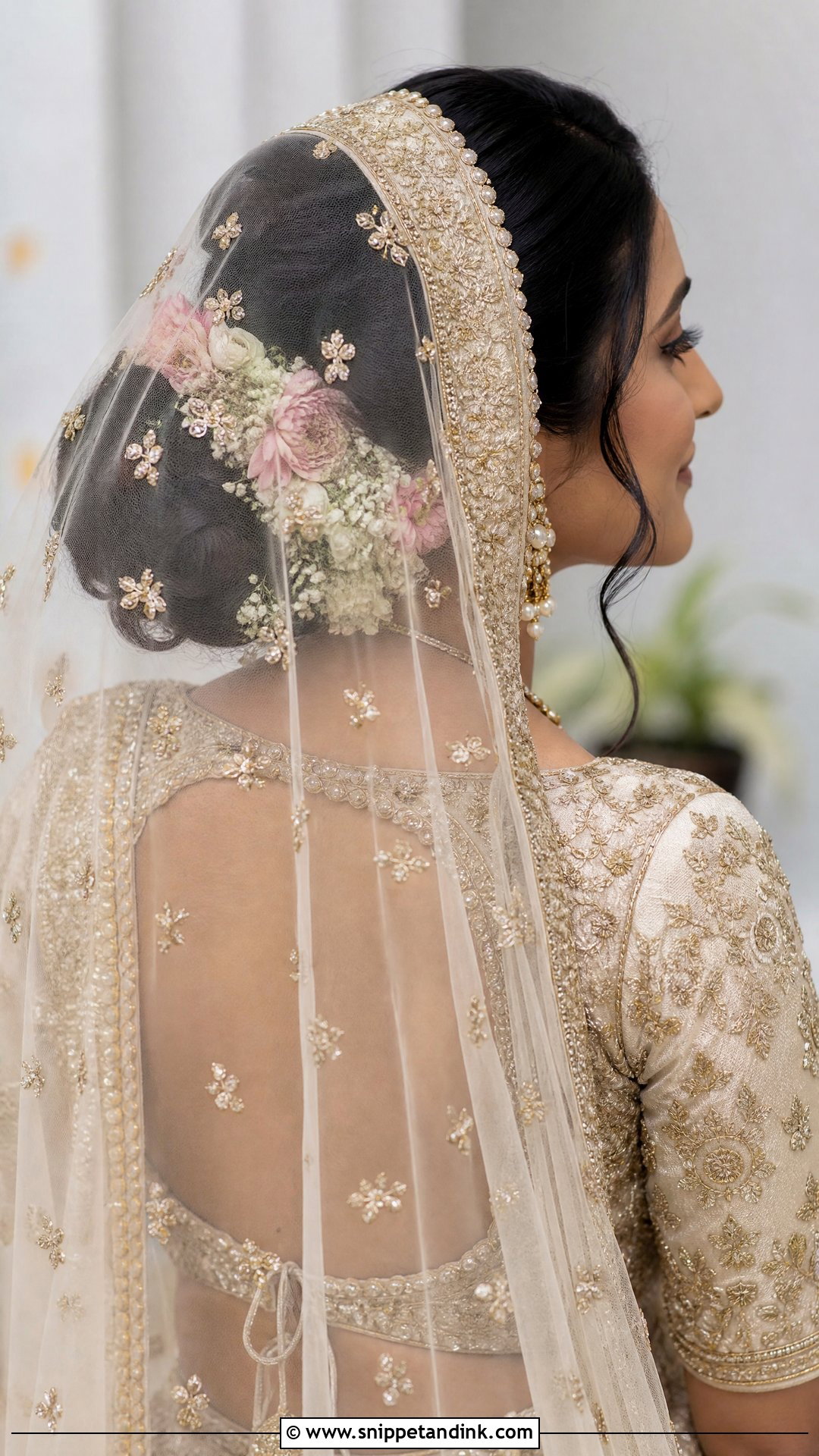 Wedding Juda With Dupatta - Snippet and Ink - 20 Wedding Juda Hairstyle Ideas