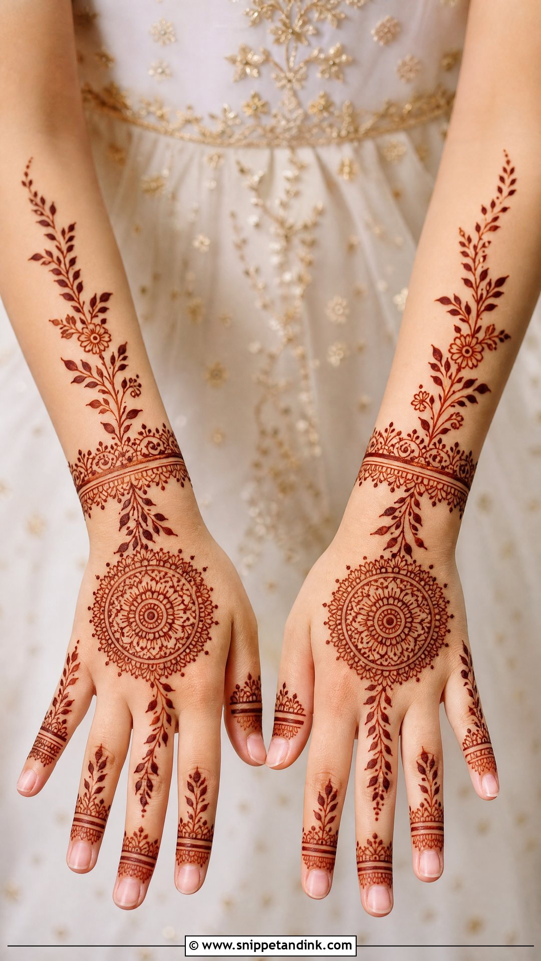 Wedding Kids Mehndi Design - Snippet and Ink - 25 Small Kids Mehndi Designs
