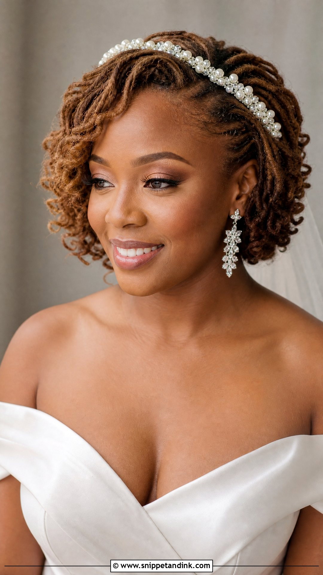 Wedding Loc Bob - Snippet and Ink - 20 Wedding Loc Styles for Women