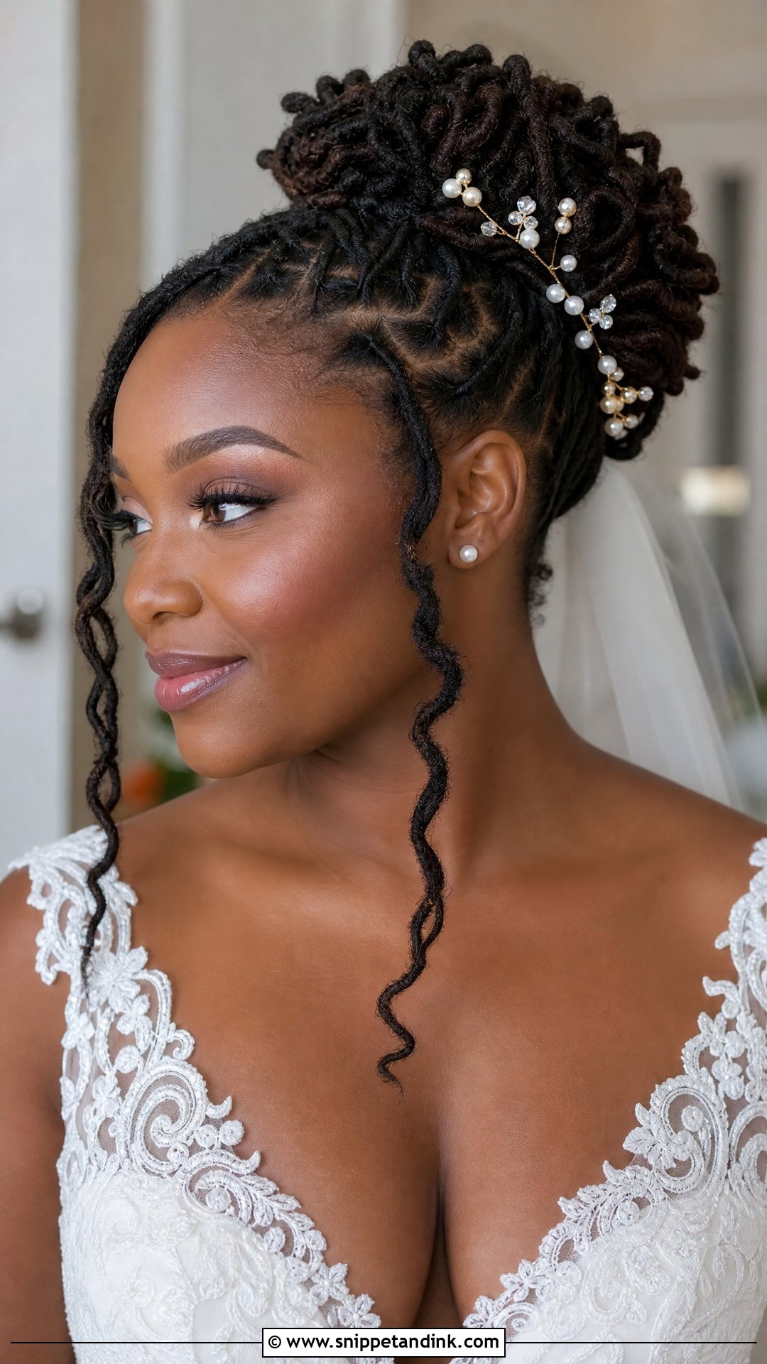 Wedding Loc Updo - Snippet and Ink - 20 Wedding Loc Styles for Women