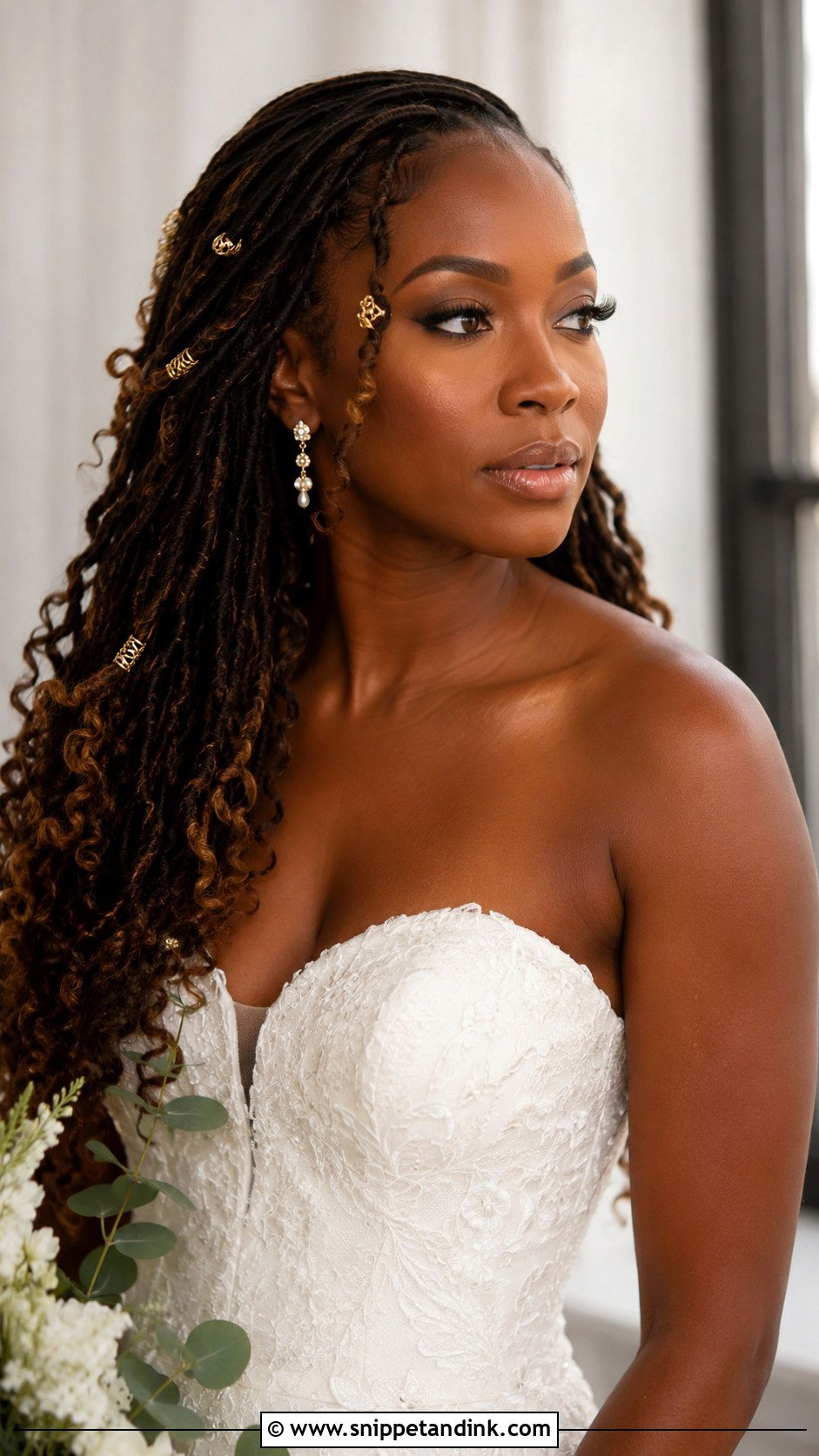 Wedding Locs With Curls - Snippet and Ink - 15 Wedding Hair Locs