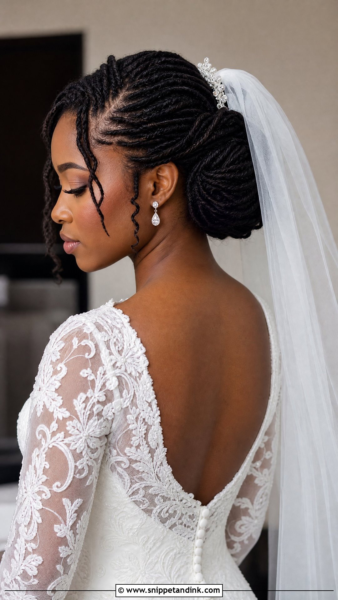 Wedding Locs With Veil - Snippet and Ink - 20 Wedding Hairstyles with Locs