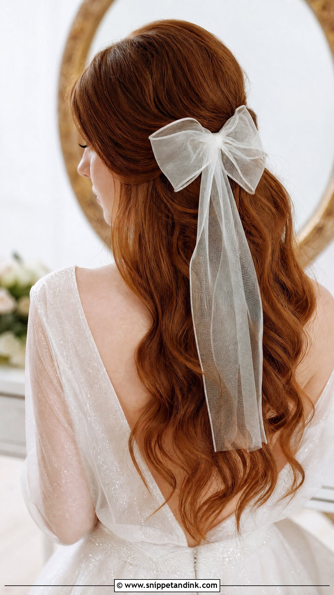 Wedding Loose Waves With Bow - Snippet and Ink - 20 Wedding Hairstyles Bow