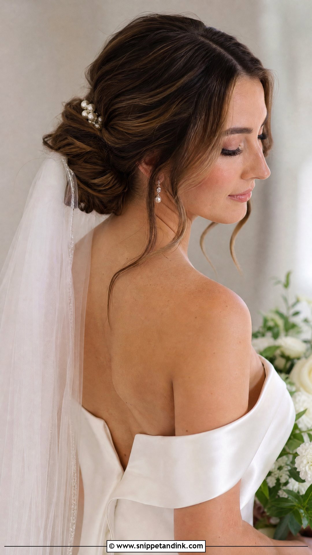 Wedding Low Bun - Snippet and Ink - 20 Women Wedding Hairstyle Ideas
