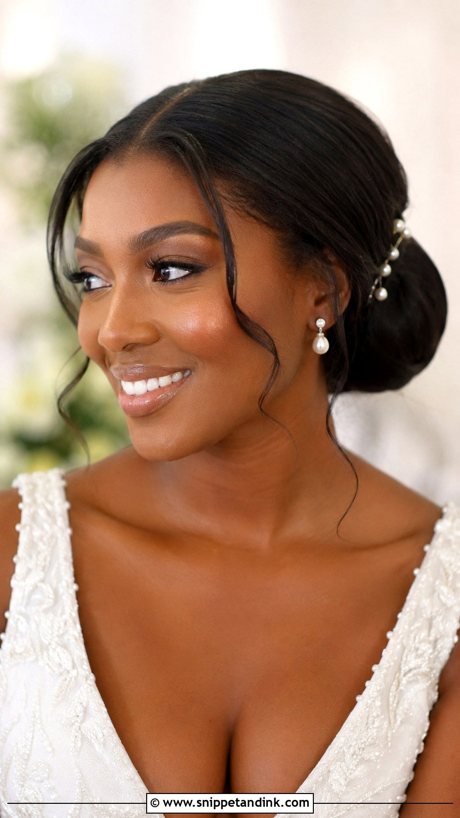 Wedding Low Bun For Black Women - Snippet and Ink - 15 Wedding Hair Updo Black Women Ideas