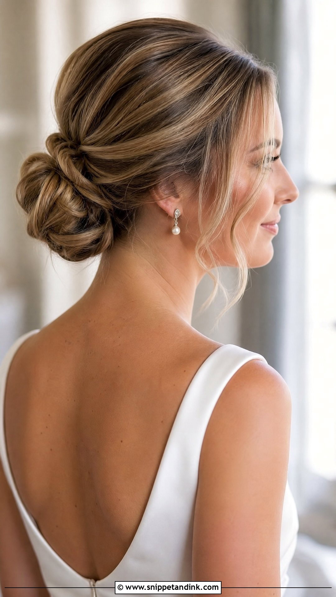Wedding Low Bun Updo - Snippet and Ink - 20 Wedding Up Hairstyles