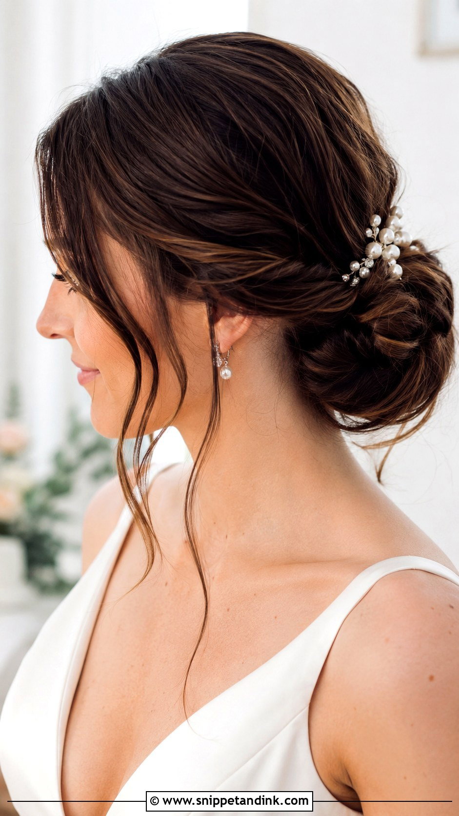 Wedding Low Chignon For Long Hair - Snippet and Ink - 15 Upstyles for Long Hair Wedding