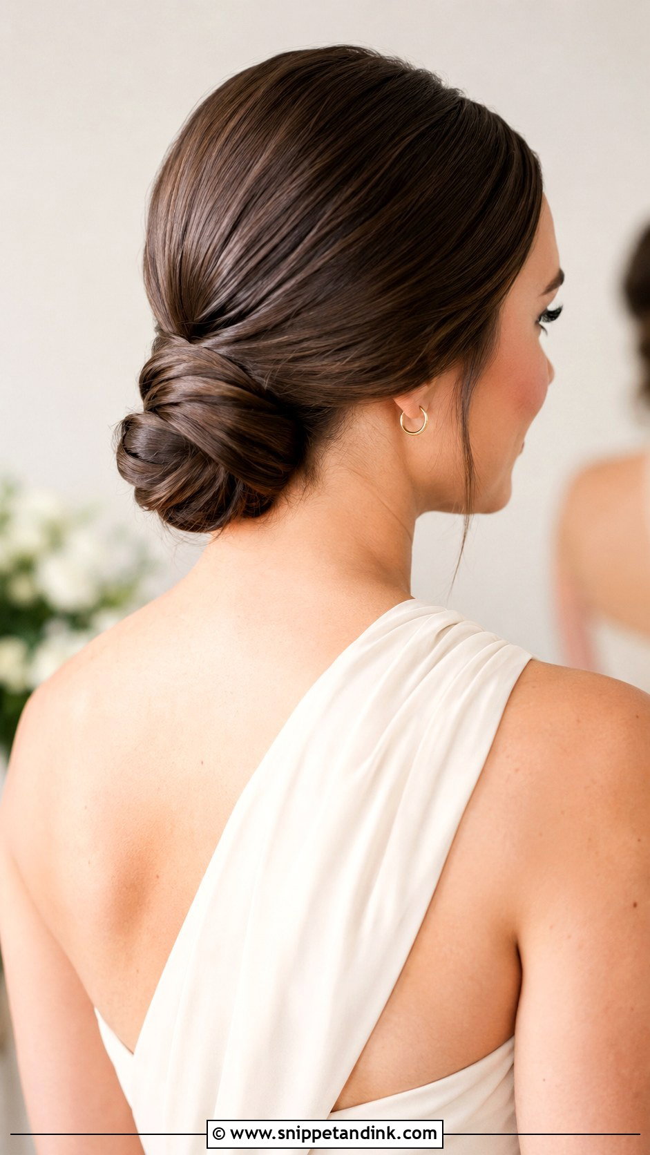 Wedding Low Knot Bridesmaid Updo - Snippet and Ink - 20 Wedding Hair Updo Bridesmaid Ideas