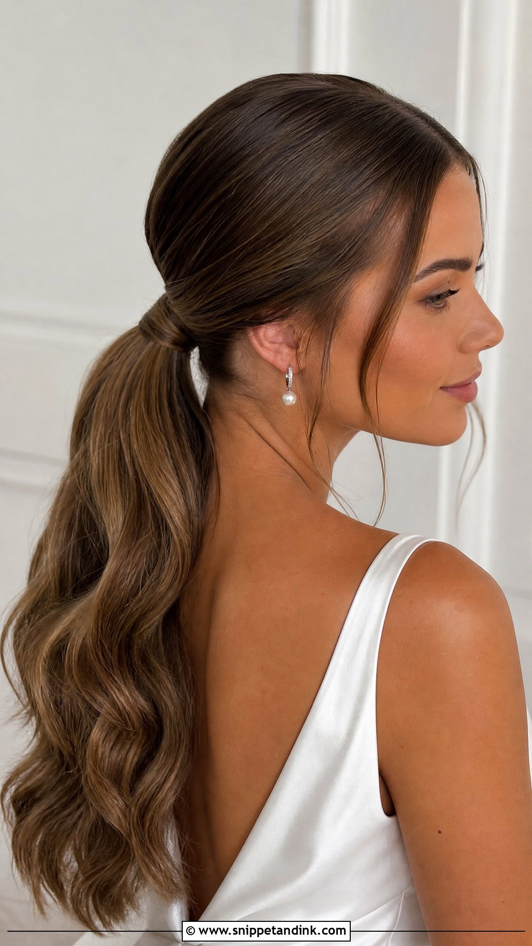 Wedding Low Ponytail - Snippet and Ink - 20 Women Wedding Hairstyle Ideas