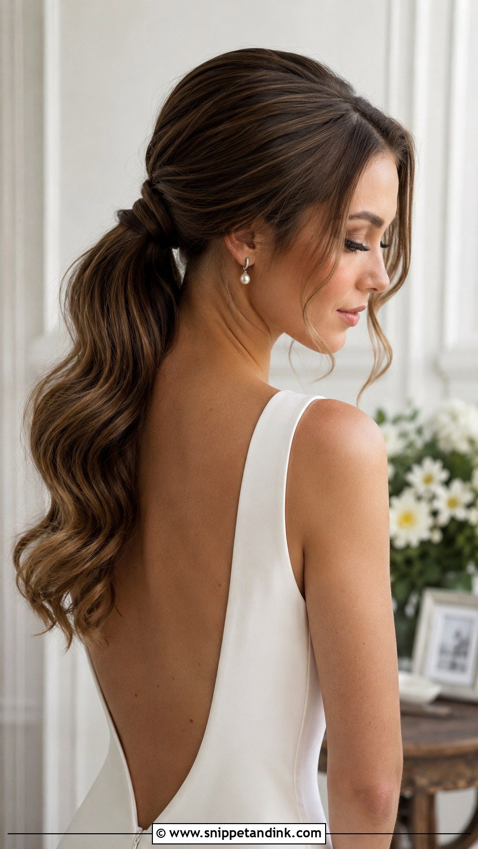 Wedding Low Ponytail - Snippet and Ink - 15 Weding Hair Style Ideas