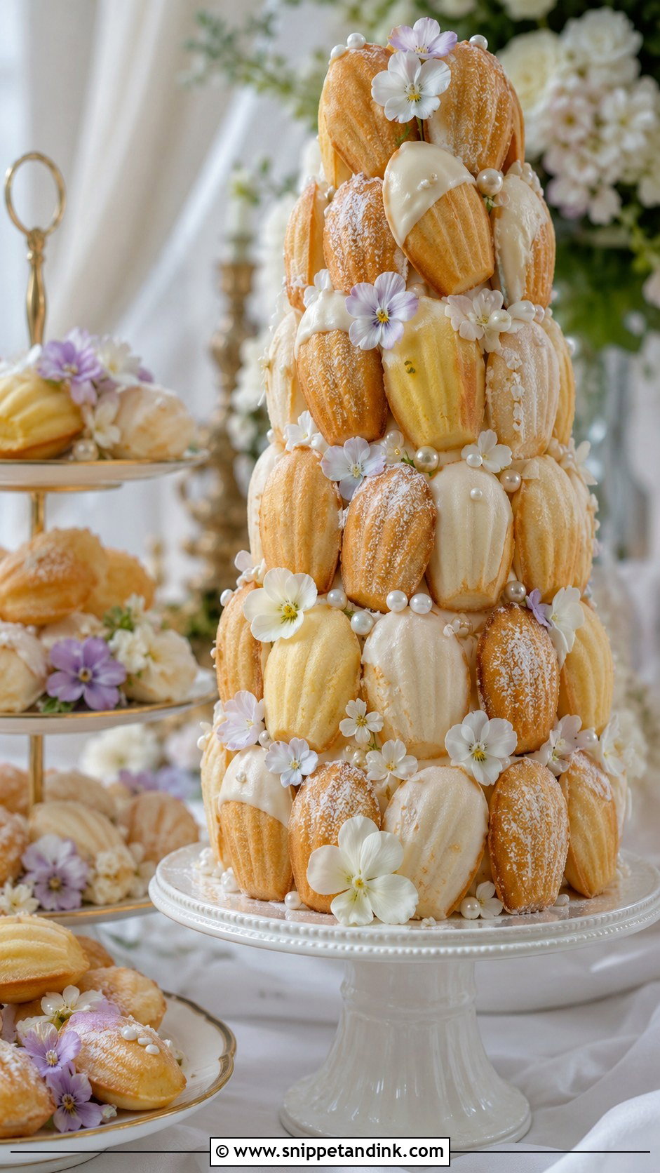 Wedding Madeleine Tower - Snippet and Ink - 20 Wedding Cake Tower Ideas