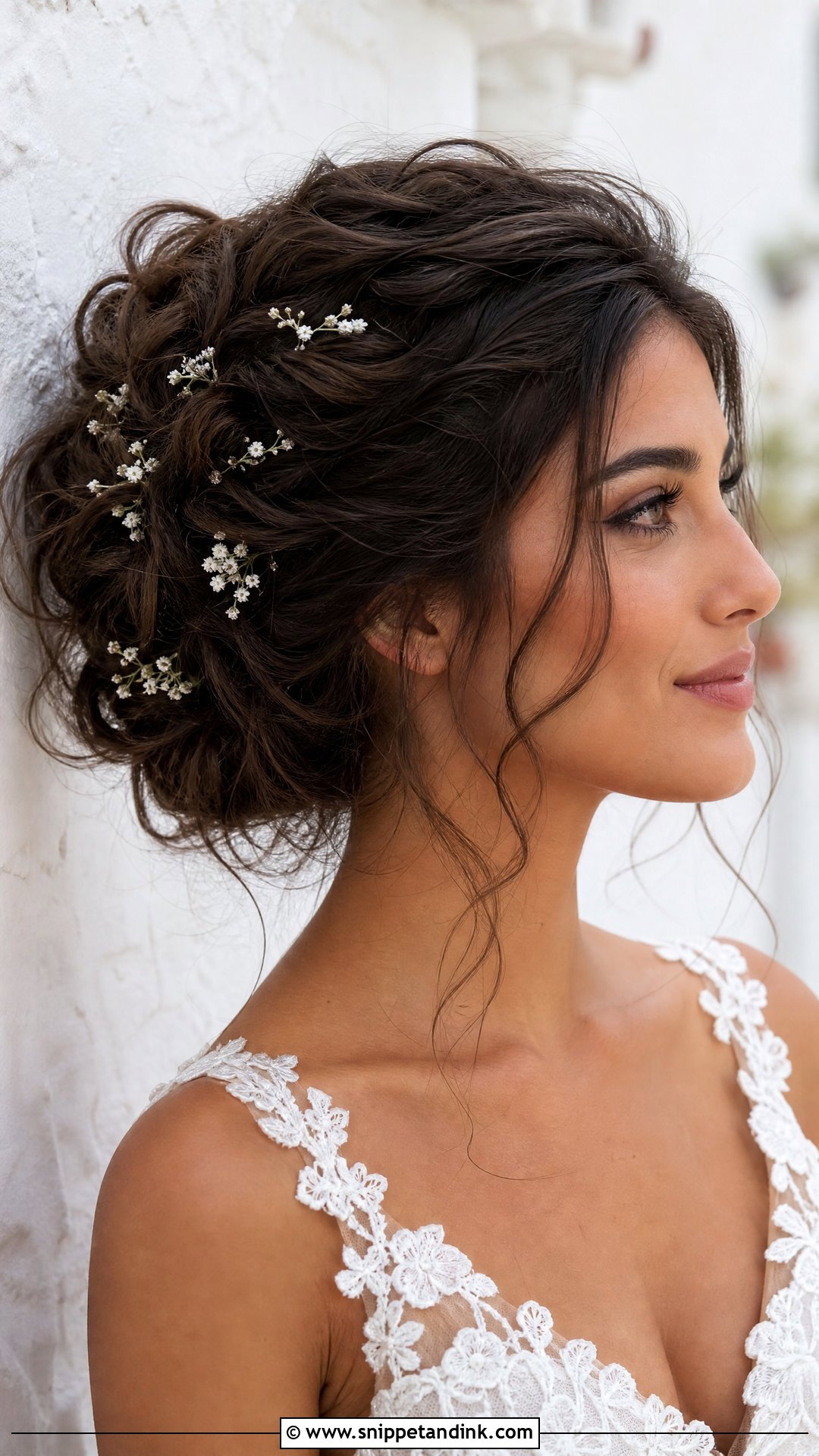 Wedding Messy Bun - Snippet and Ink - 20 Women Wedding Hairstyle Ideas