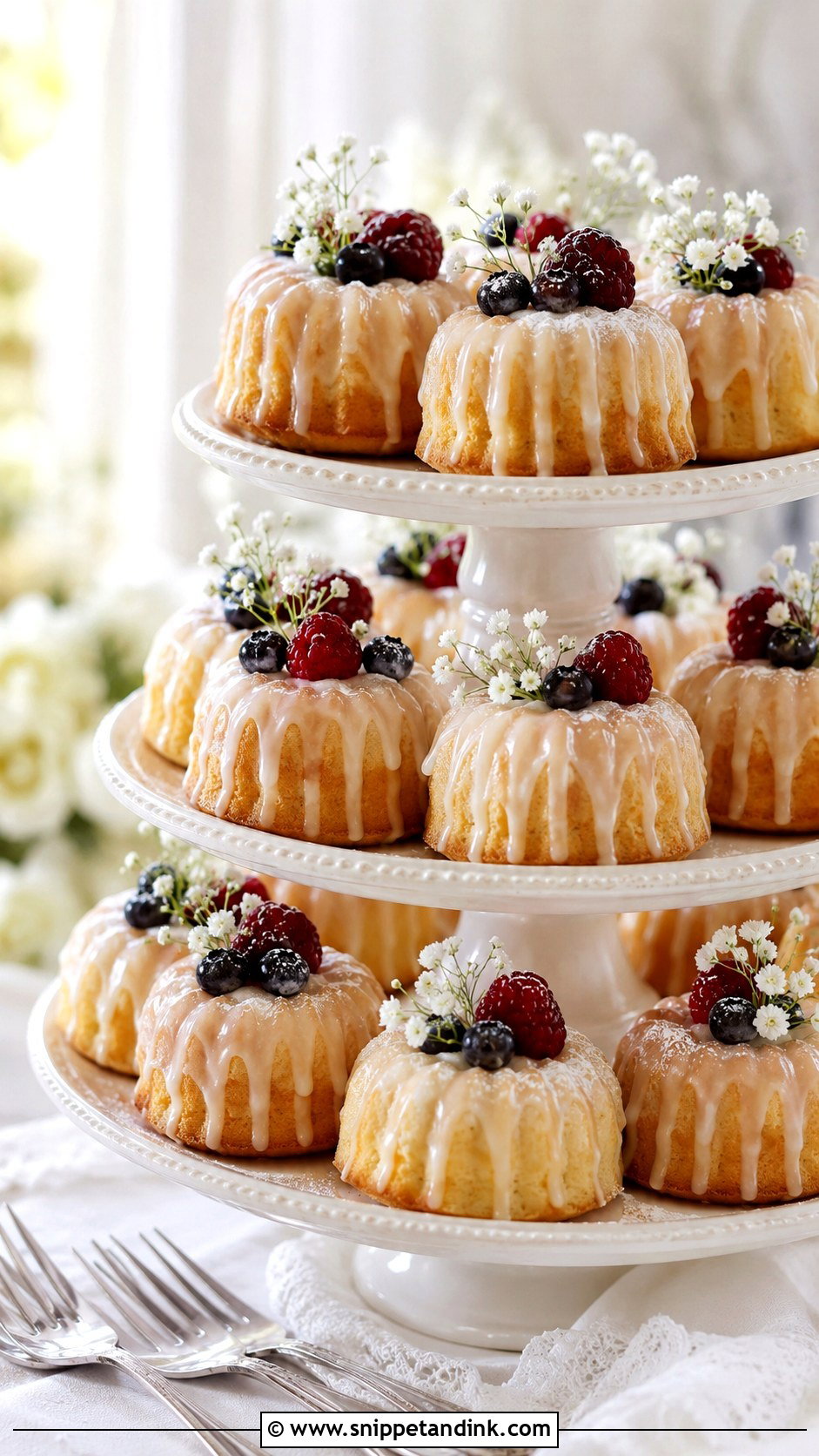 Wedding Mini Bundt Cakes - Snippet and Ink - 25 Wedding Cake Replacement Ideas
