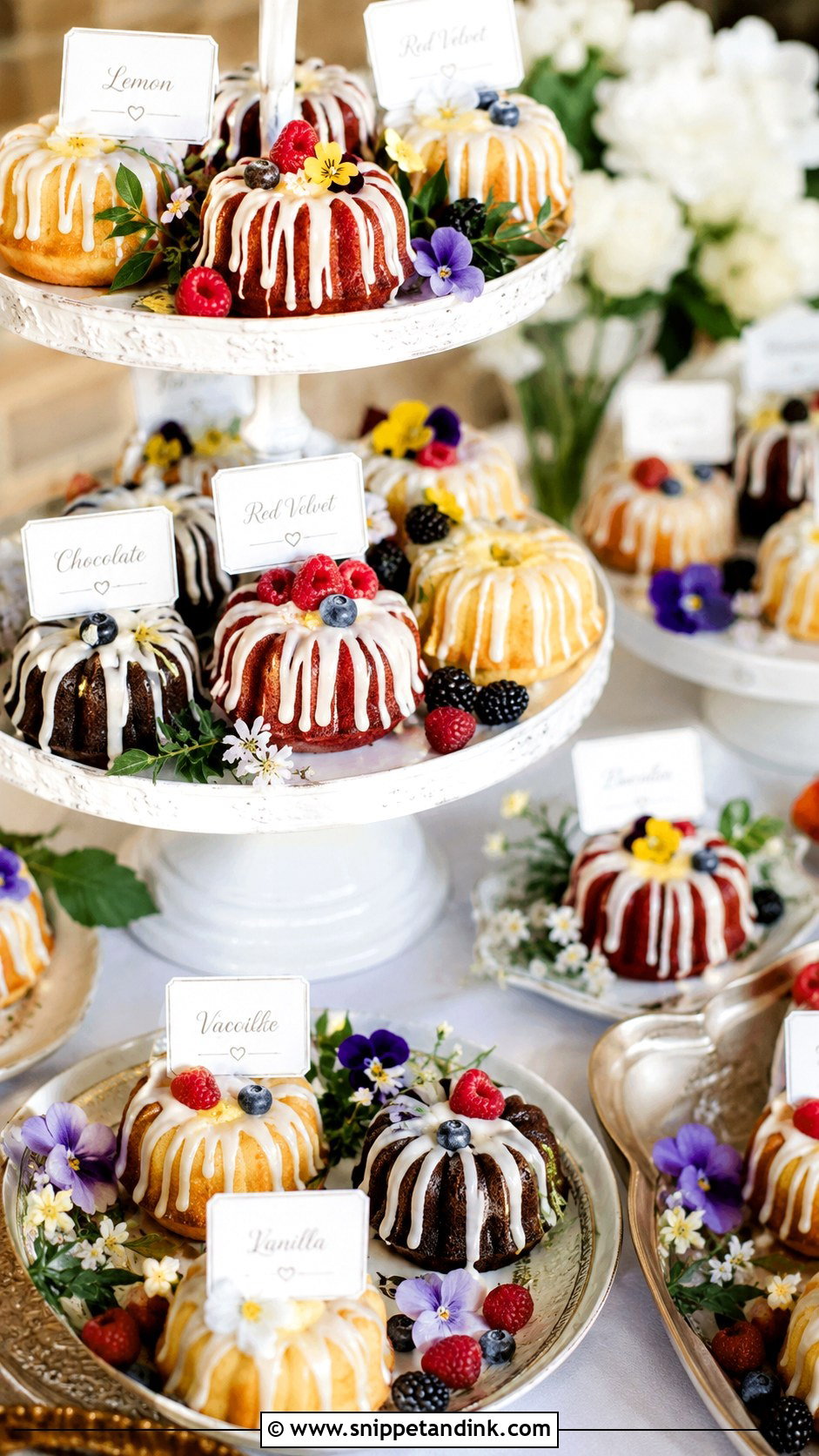 Wedding Mini Bundt Cakes - Snippet and Ink - 20 Instead of Wedding Cake Ideas