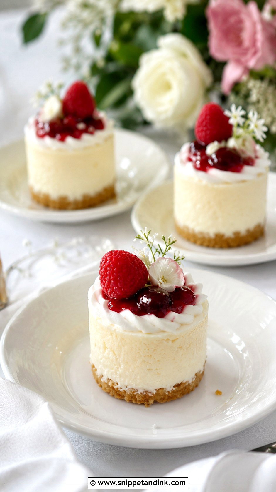 Wedding Mini Cheesecakes - Snippet and Ink - 20 Wedding Themed Desserts