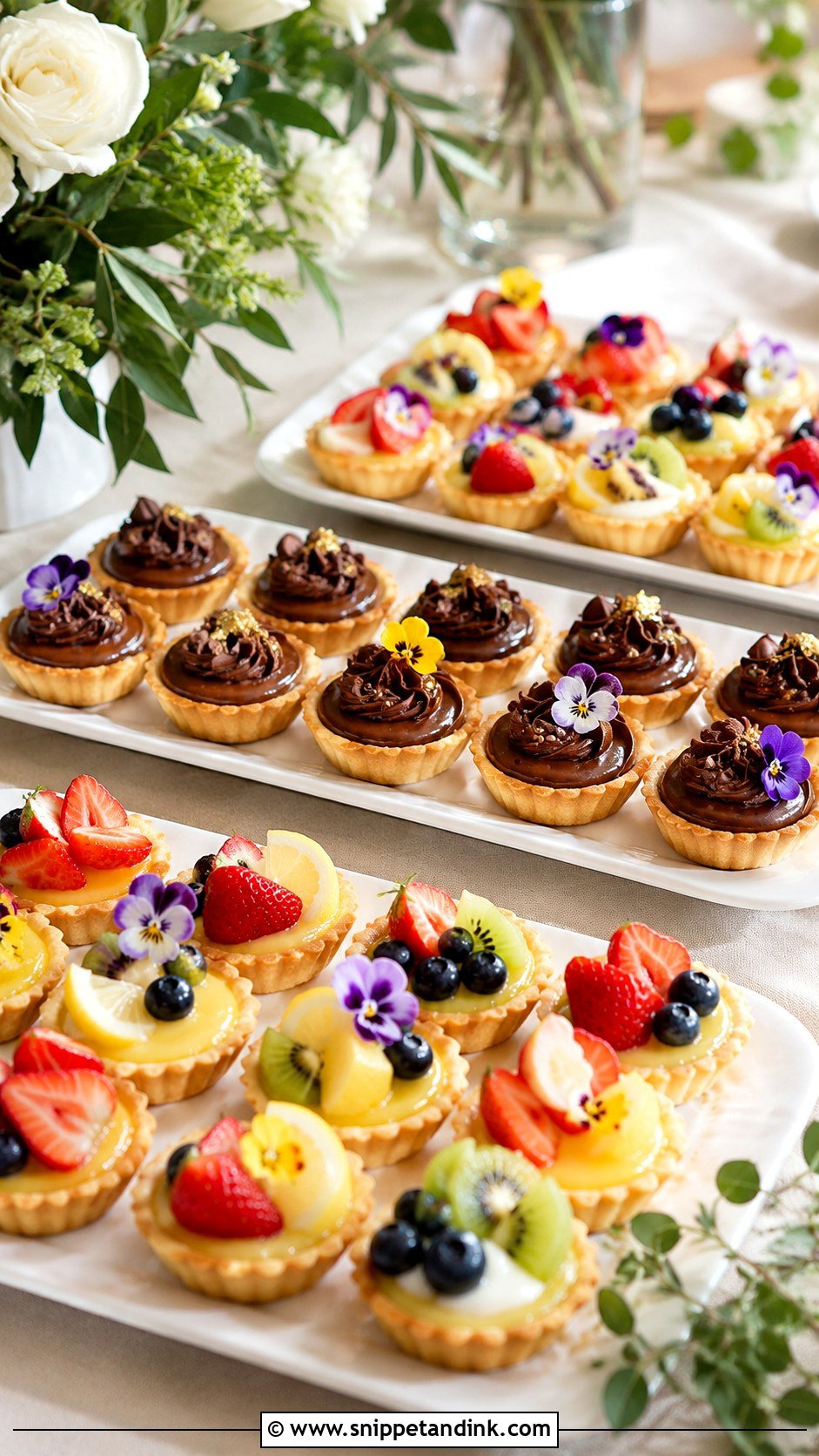 Wedding Mini Tart Display - Snippet and Ink - 25 Wedding Cake Replacement Ideas