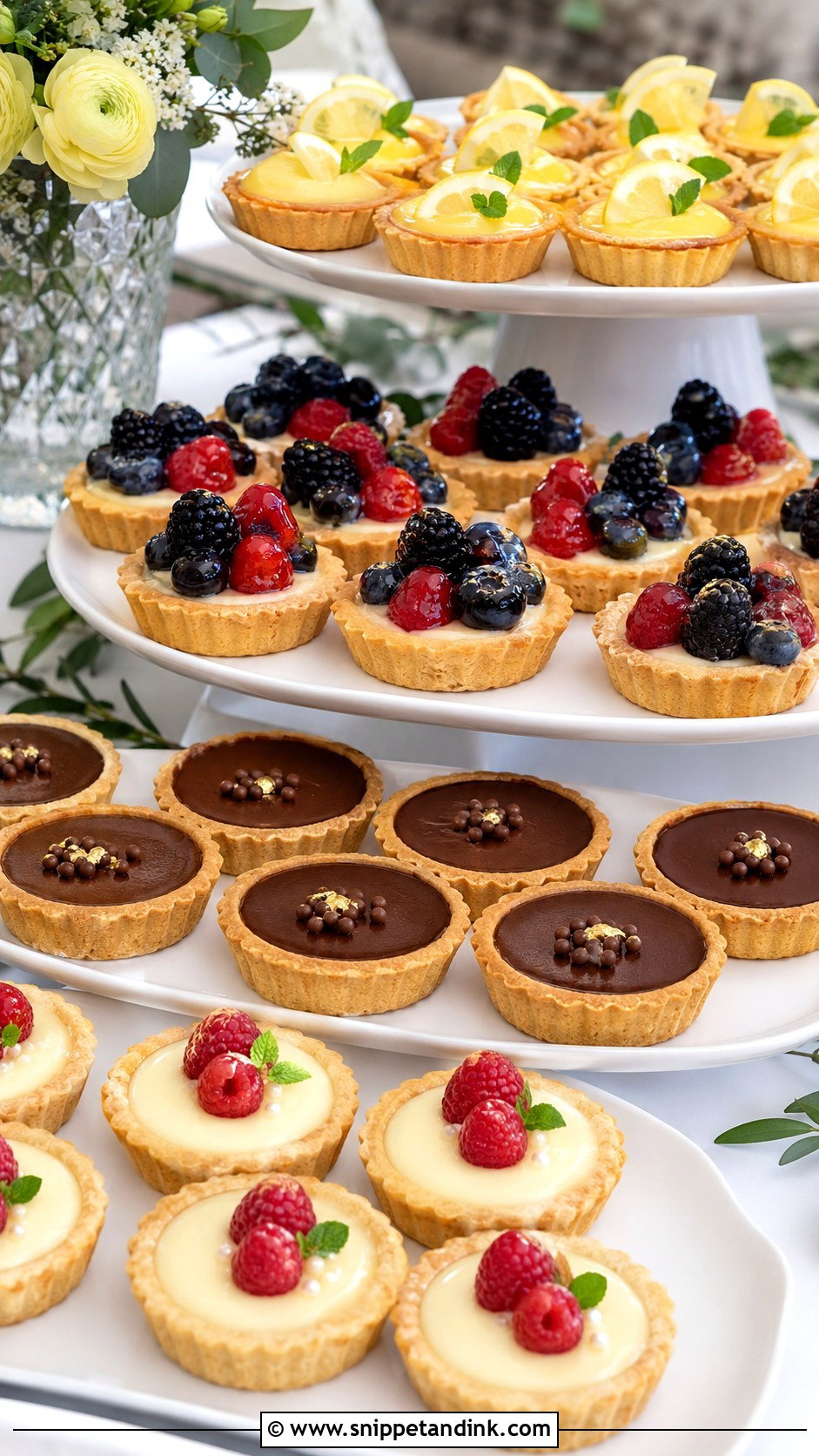 Wedding Mini Tart Display - Snippet and Ink - 20 Instead of Wedding Cake Ideas