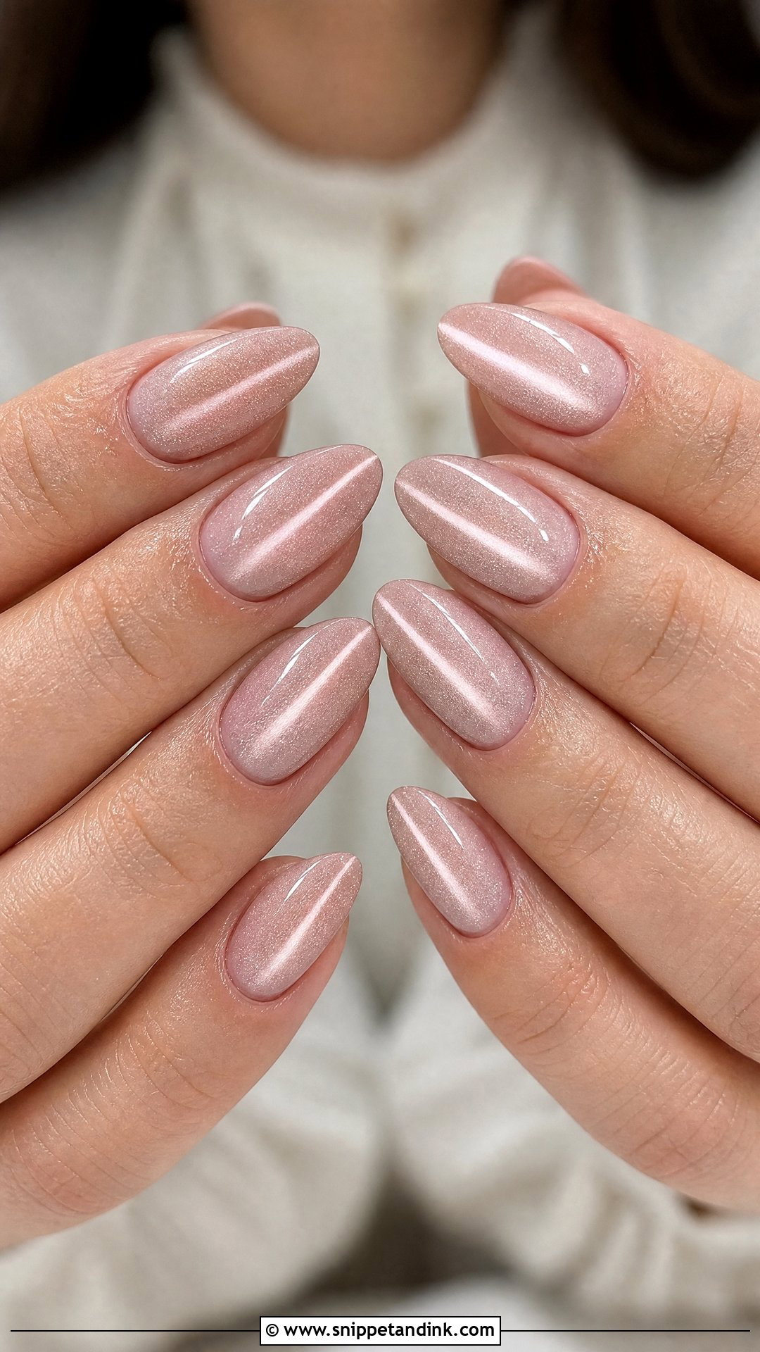 Wedding Nails With Cat Eye Shimmer - Snippet and Ink - 35 Nail Art Wedding Ideas