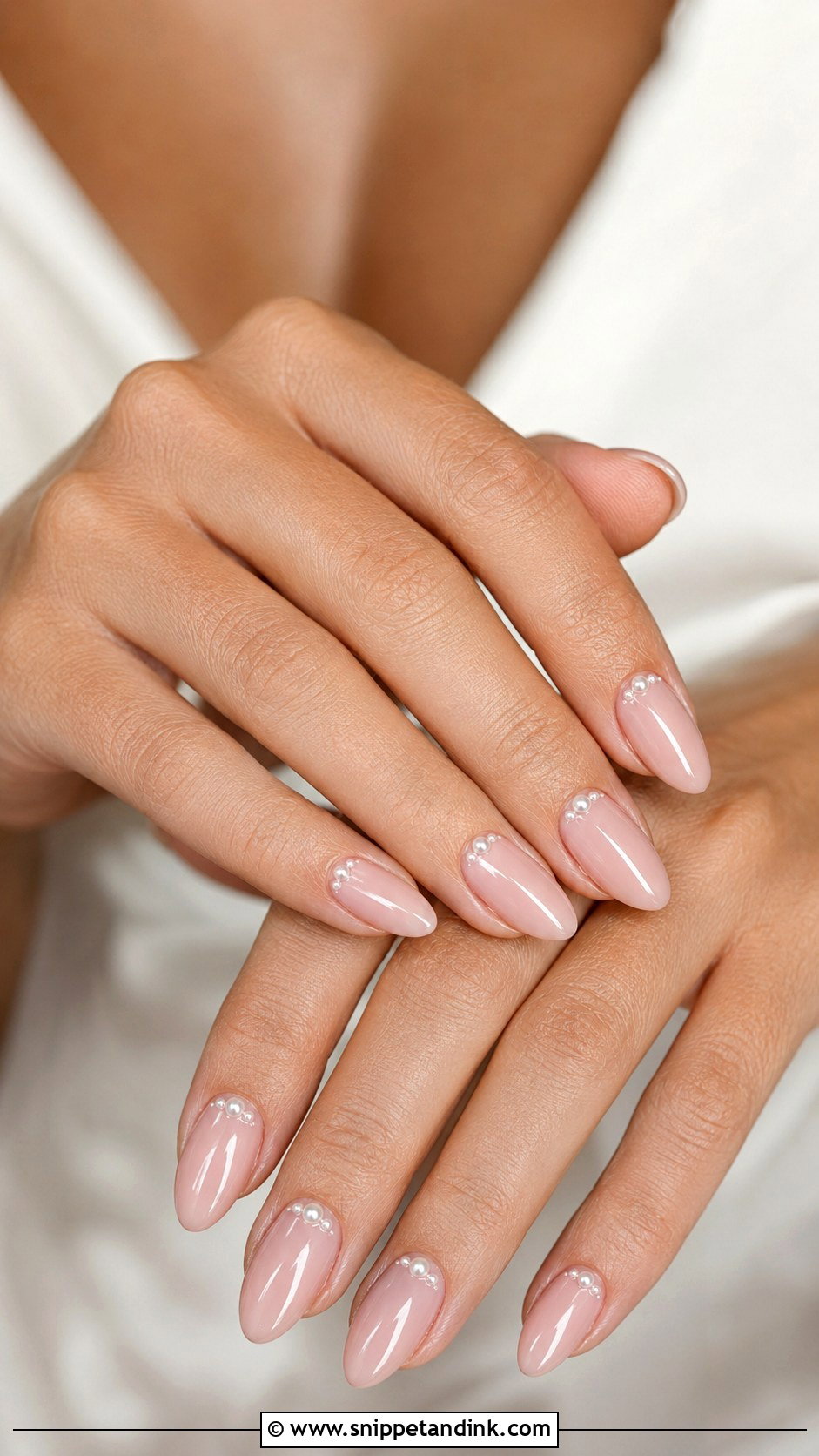 Wedding Nails With Pearls - Snippet and Ink - 20 Wedding Nail Set Ideas