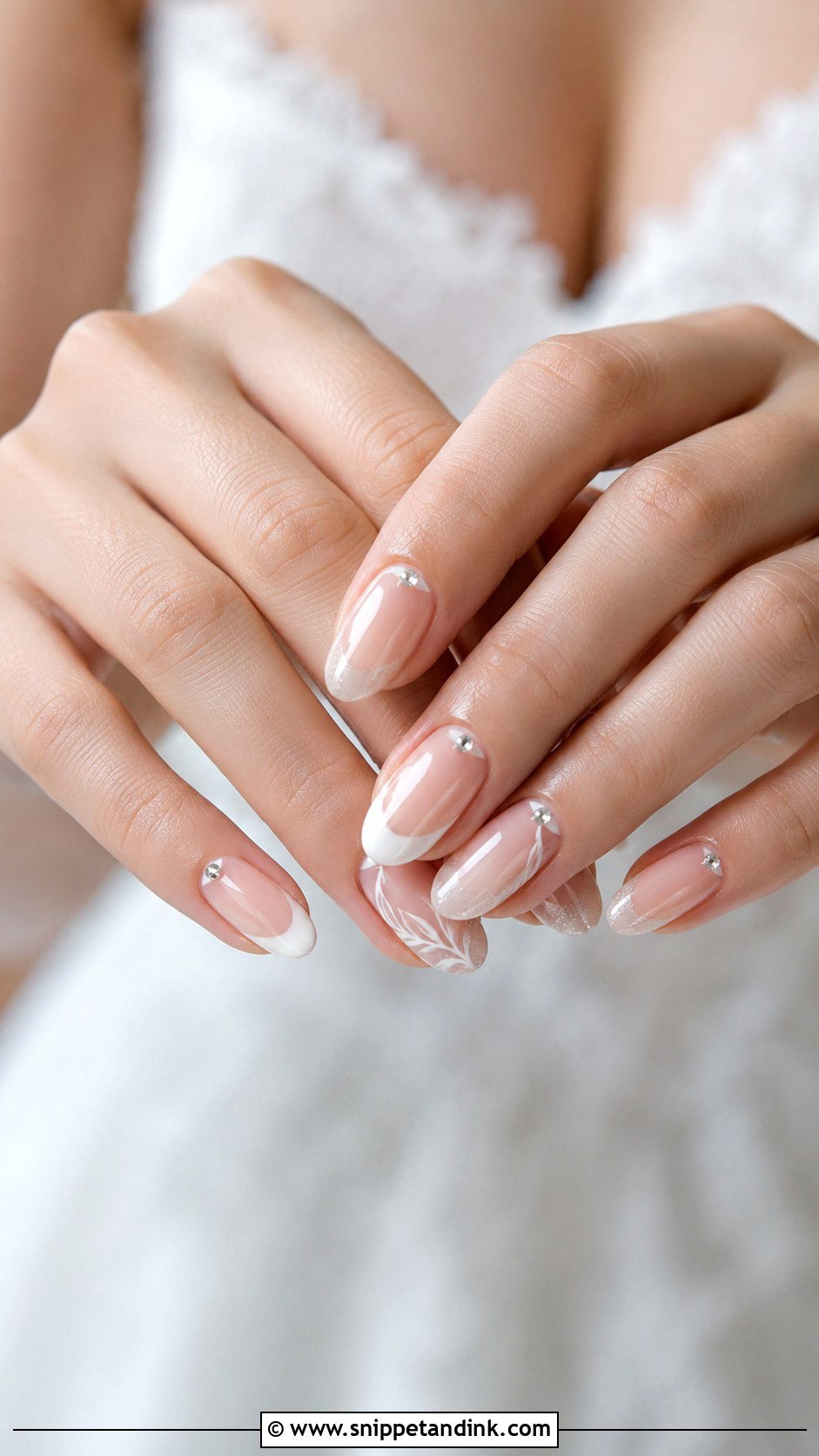 Wedding Nails With Rhinestones - Snippet and Ink - 20 Nails Art for Wedding