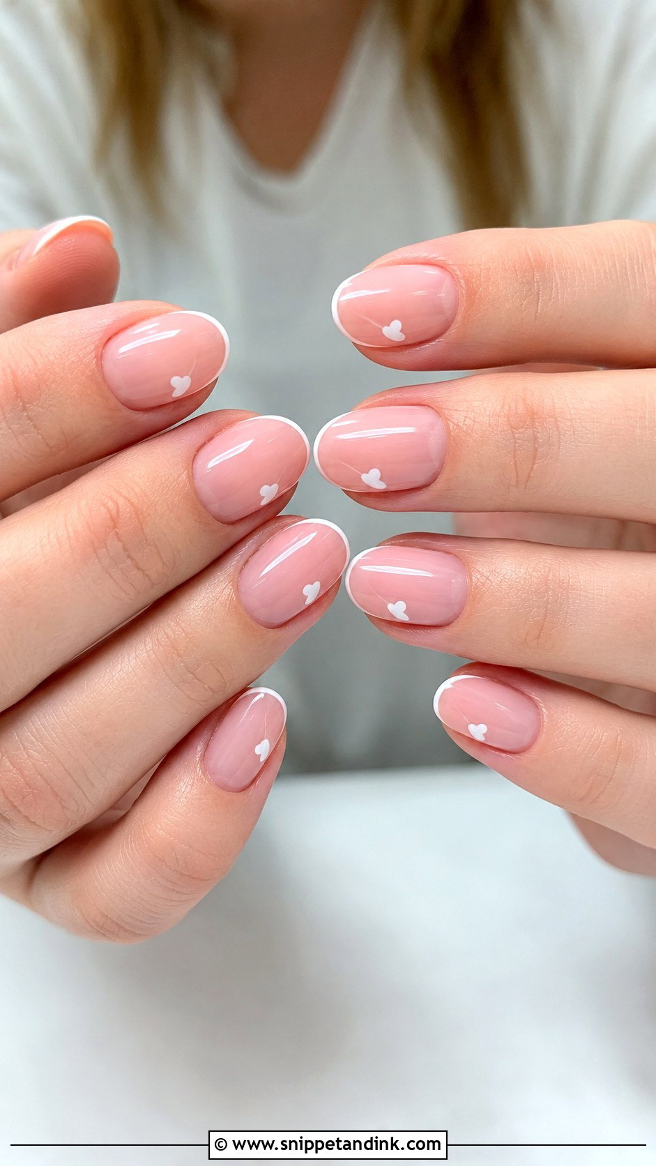 Wedding Nails With White Hearts - Snippet and Ink - 30 Nail Art for Wedding Ideas