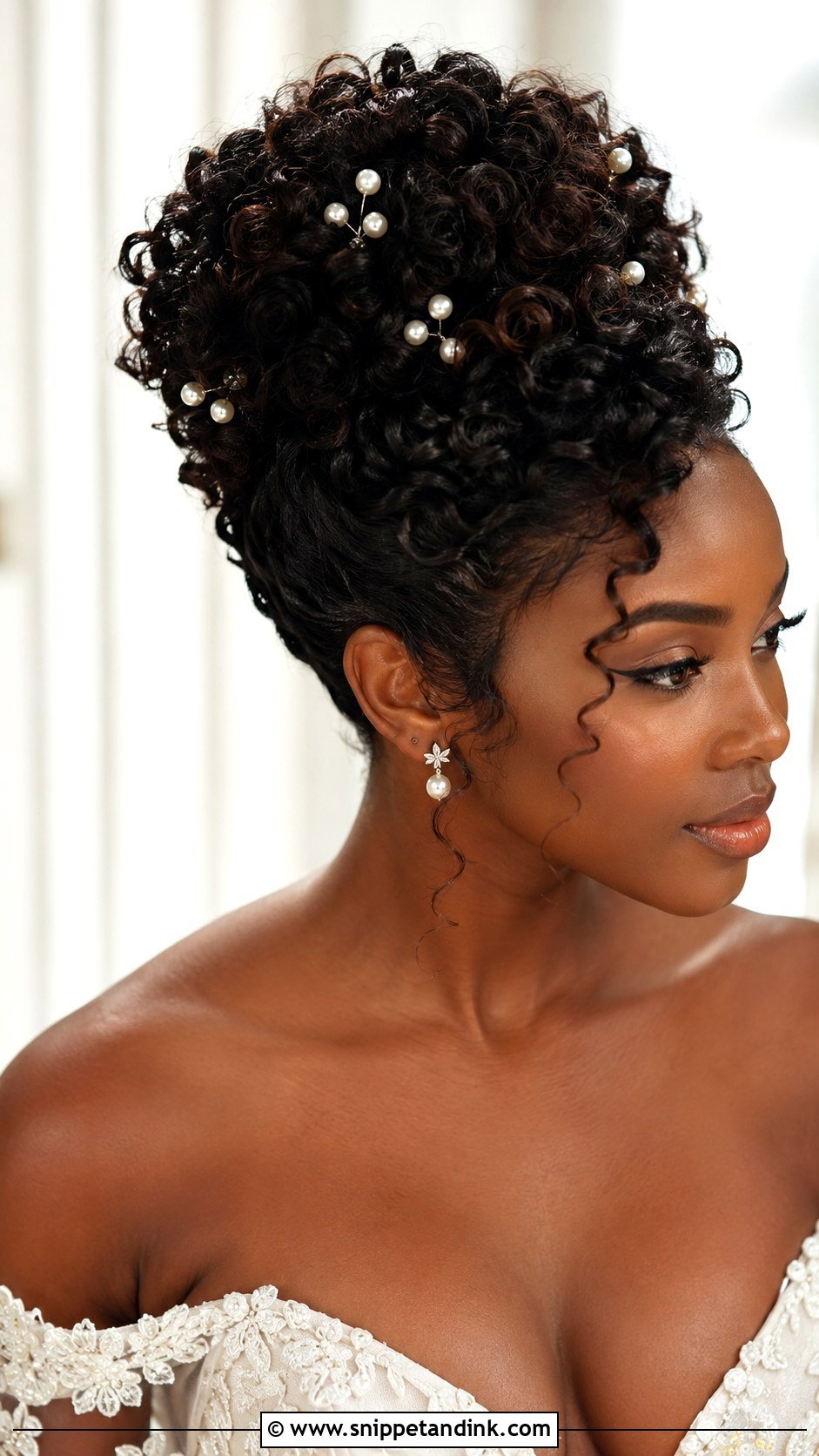 Wedding Natural Curly Updo - Snippet and Ink - 15 Weding Hair Style Ideas
