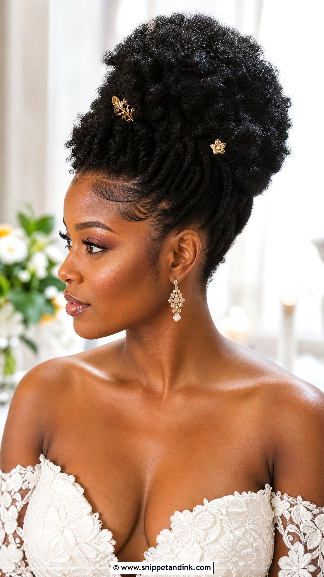 Wedding Natural Hair Updo - Snippet and Ink - 20 Women Wedding Hairstyle Ideas