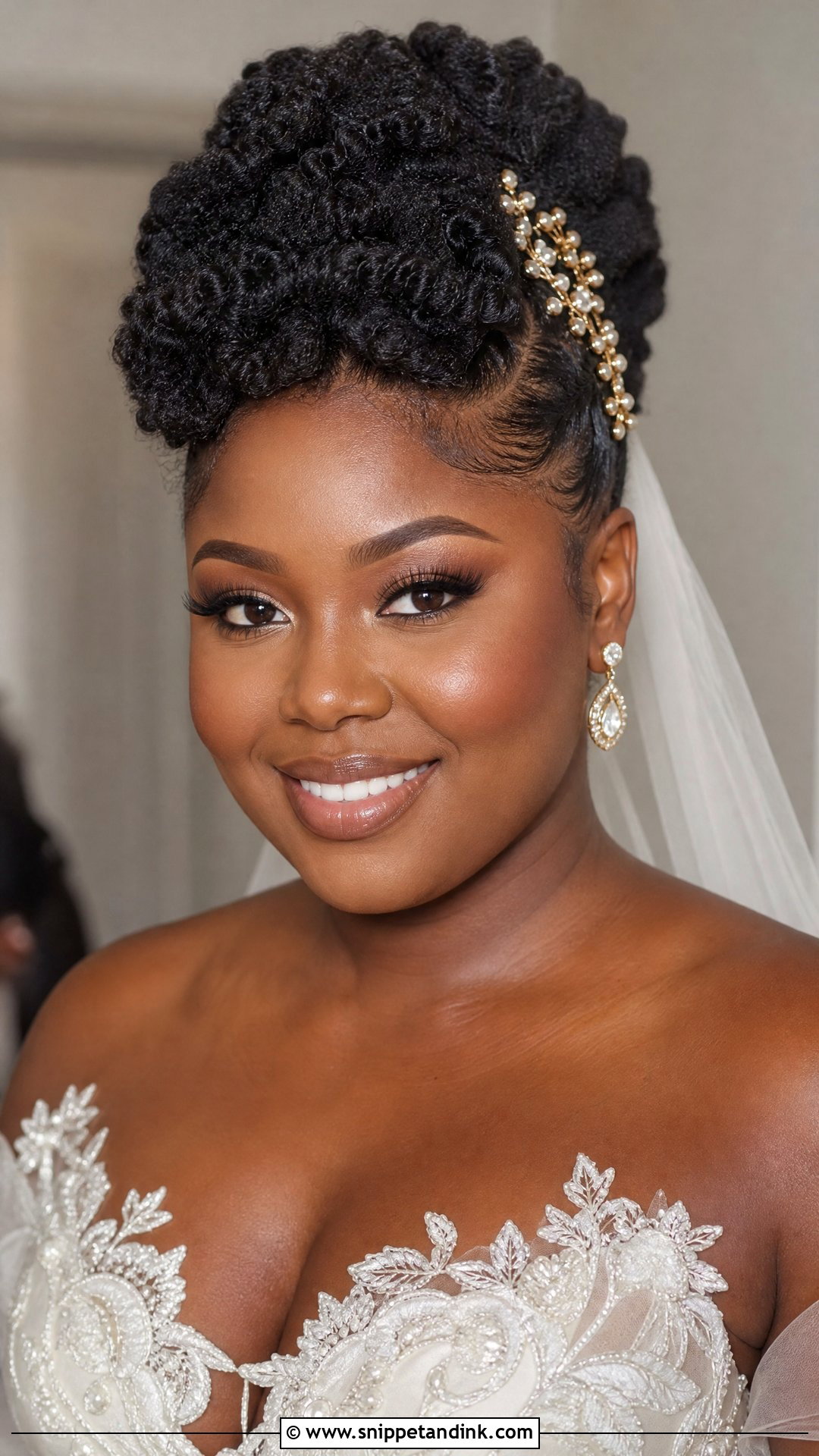 Wedding Natural Hair Updo For Round Face - Snippet and Ink - 20 Wedding Hairstyle for Rounded Face Ideas
