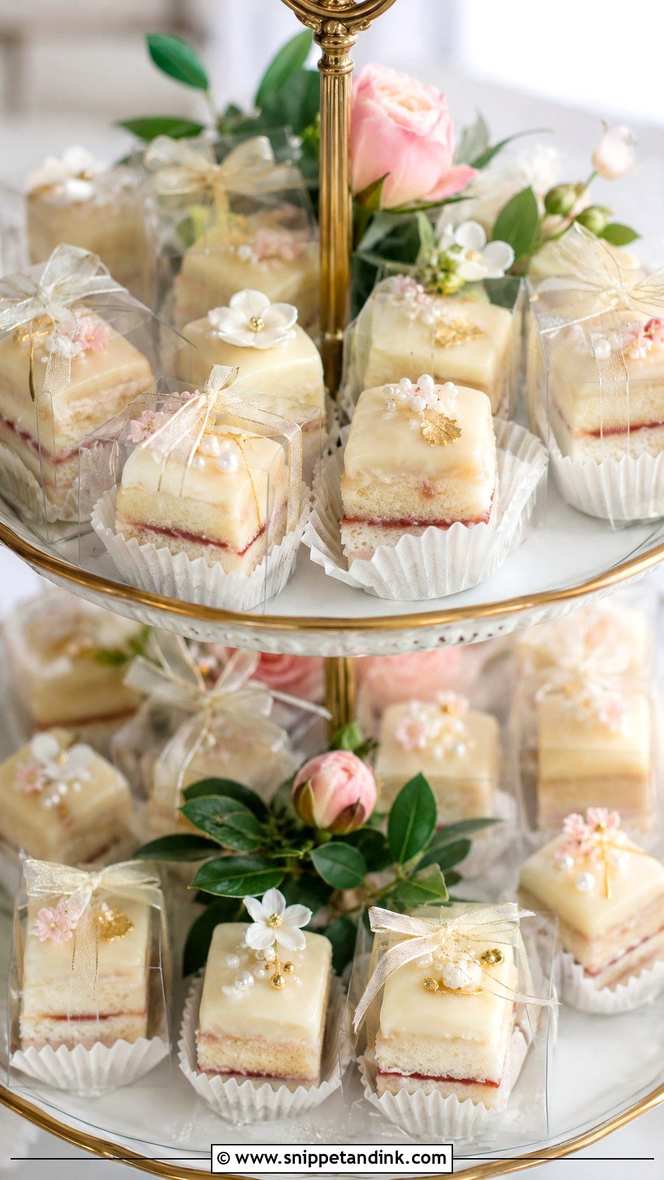 Wedding Petit Four Favors - Snippet and Ink - 20 Cake Favors for Wedding