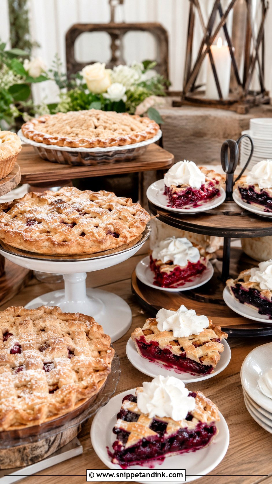 Wedding Pie Bar - Snippet and Ink - 25 Wedding Cake Replacement Ideas