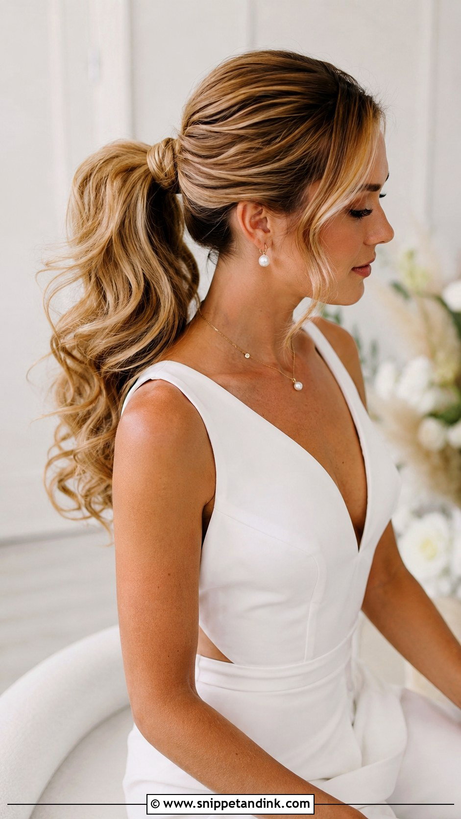 Wedding Ponytail - Snippet and Ink - 15 Hair Look for Wedding Ideas