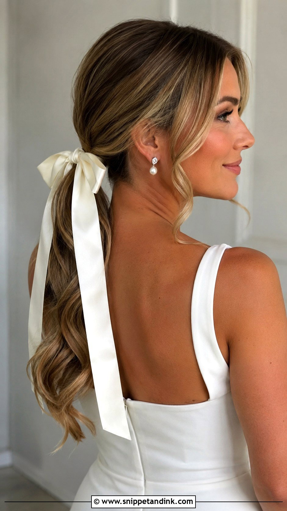 Wedding Ponytail With Bow - Snippet and Ink - 15 Wedding Hairstyles Accessories