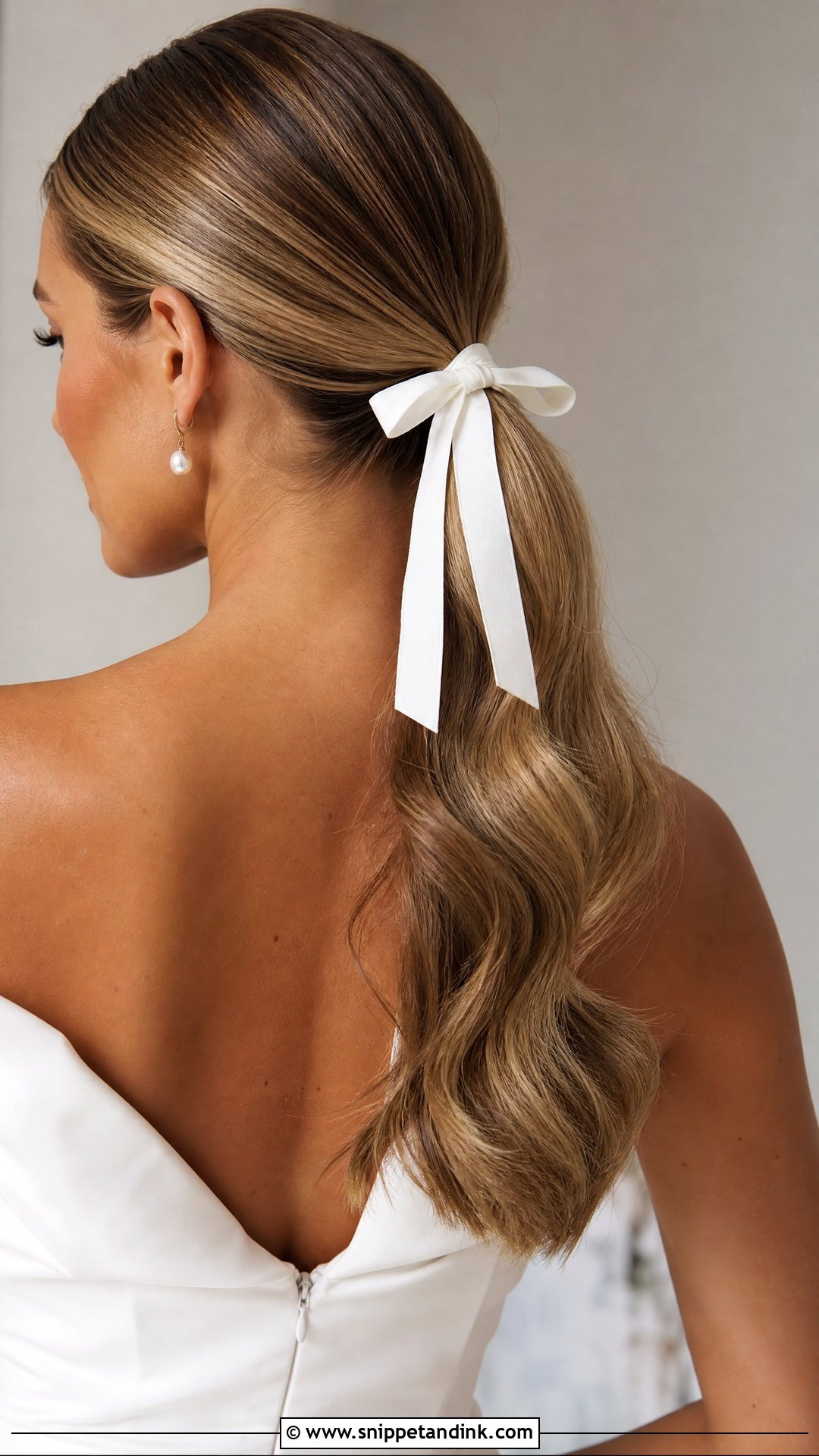 Wedding Ponytail With Bow - Snippet and Ink - 20 Wedding Hairstyles Bow