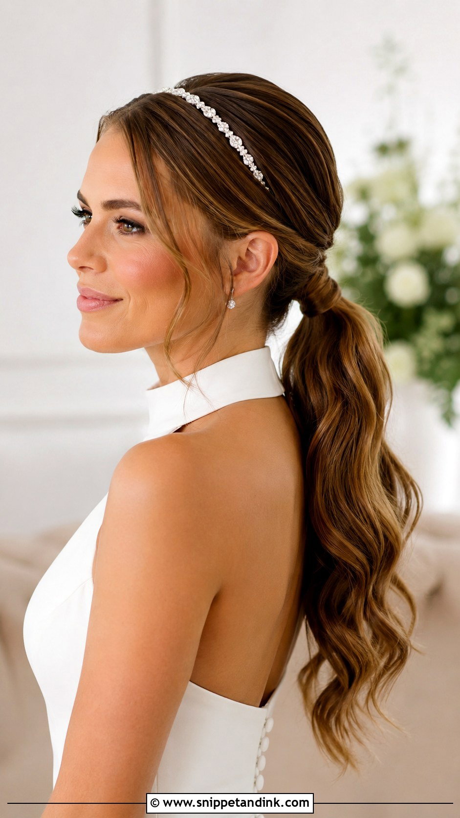 Wedding Ponytail With Headband - Snippet and Ink - 15 Wedding Hairstyle with Headband Ideas