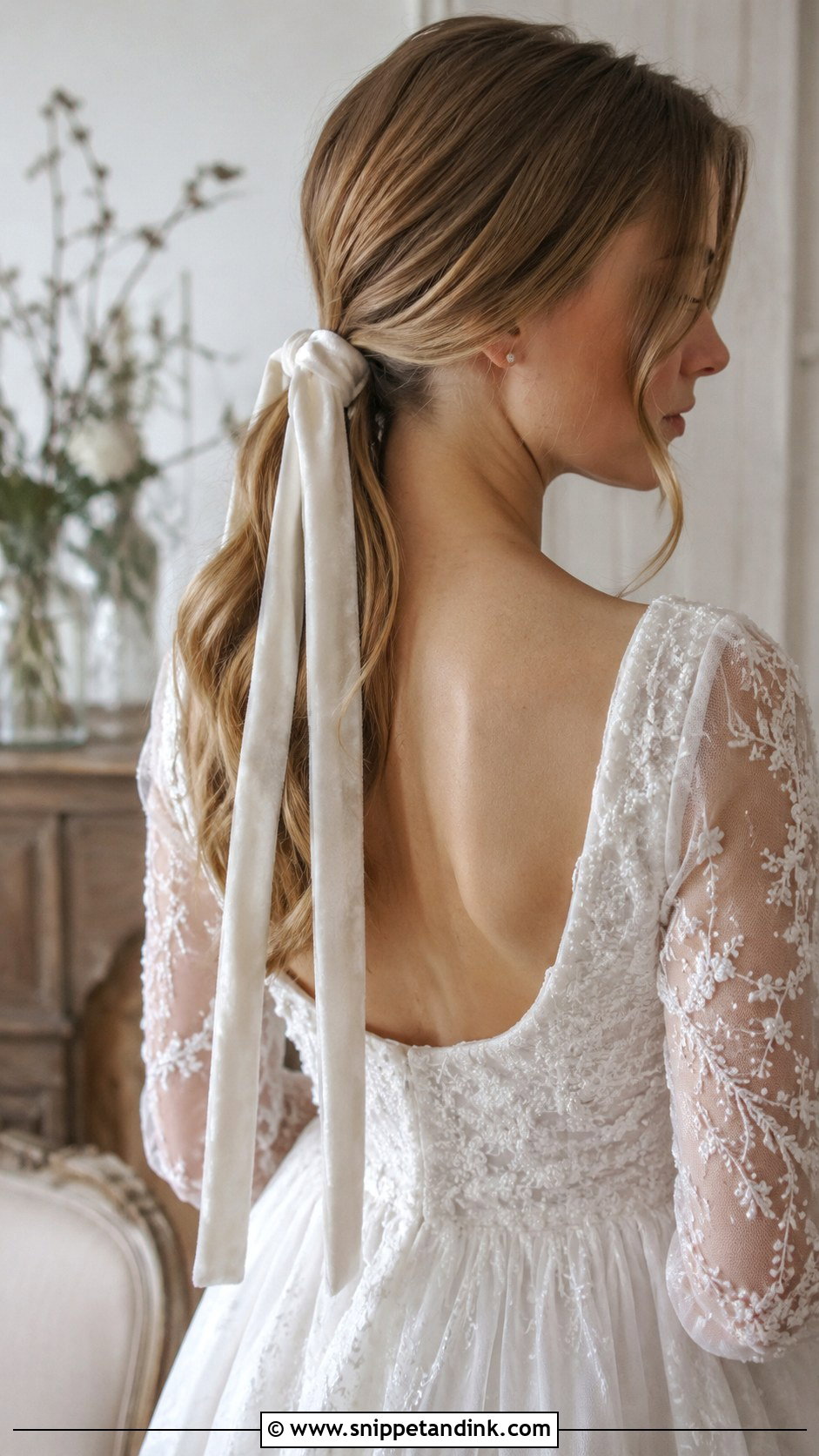 Wedding Ponytail With Ribbon - Snippet and Ink - 25 Wedding Hair Ponytail Ideas
