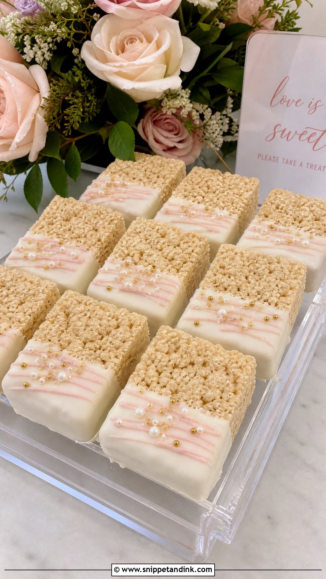 Wedding Rice Krispie Treats - Snippet and Ink - 20 Wedding Sweets