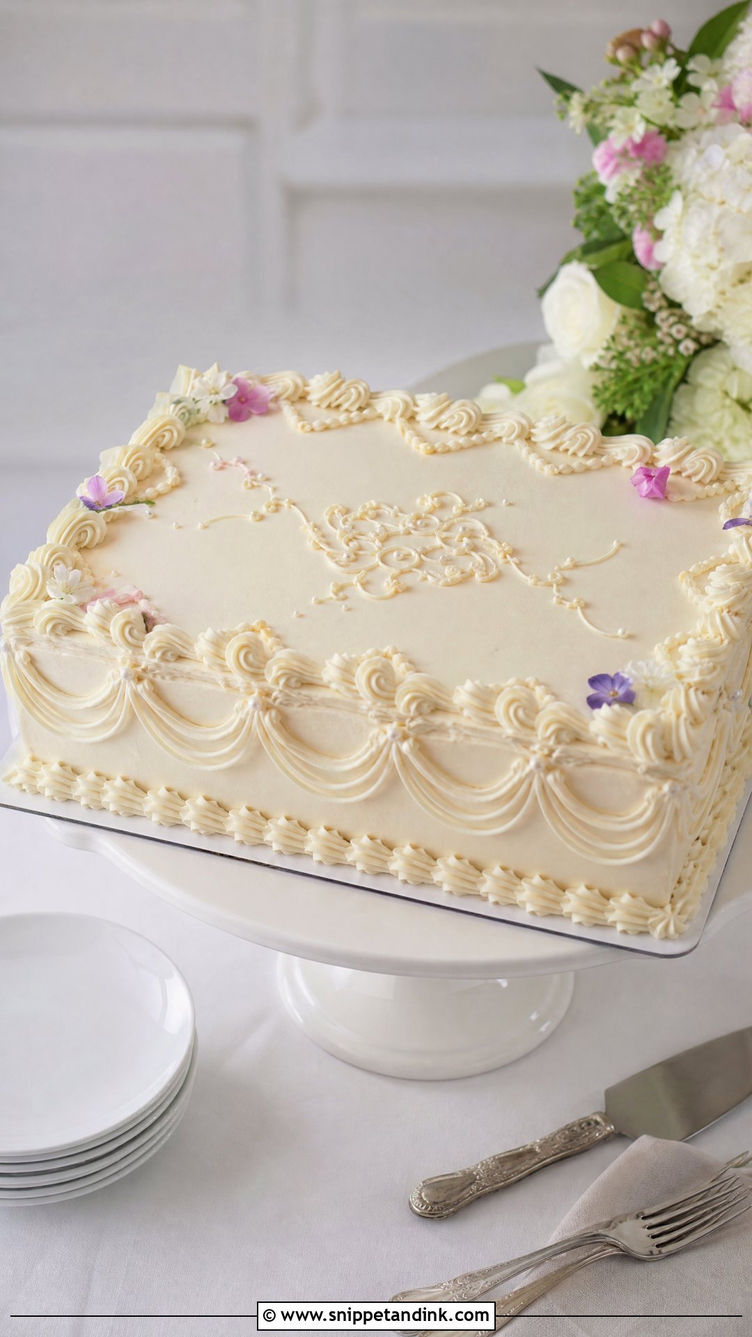 Wedding Sheet Cake - Snippet and Ink - 20 Wedding Cake 2024