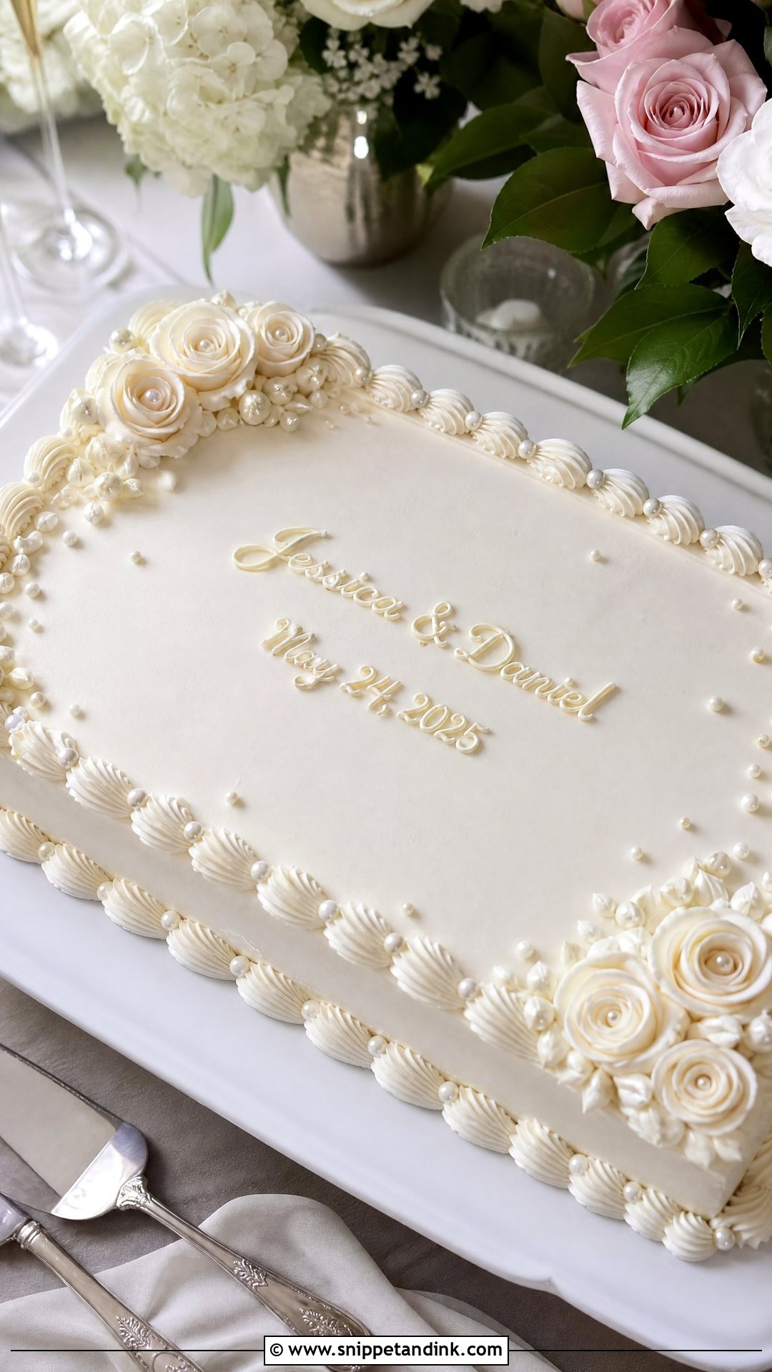 Wedding Sheet Cake With Names - Snippet and Ink - 20 Write Name on Cake Ideas for Wedding