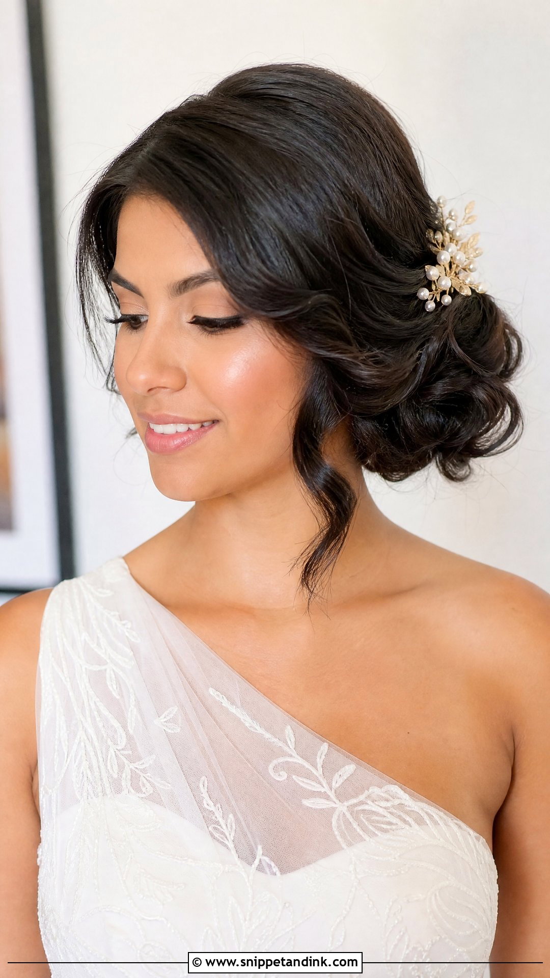 Wedding Side Bun Updo - Snippet and Ink - 20 Wedding Up Hairstyles