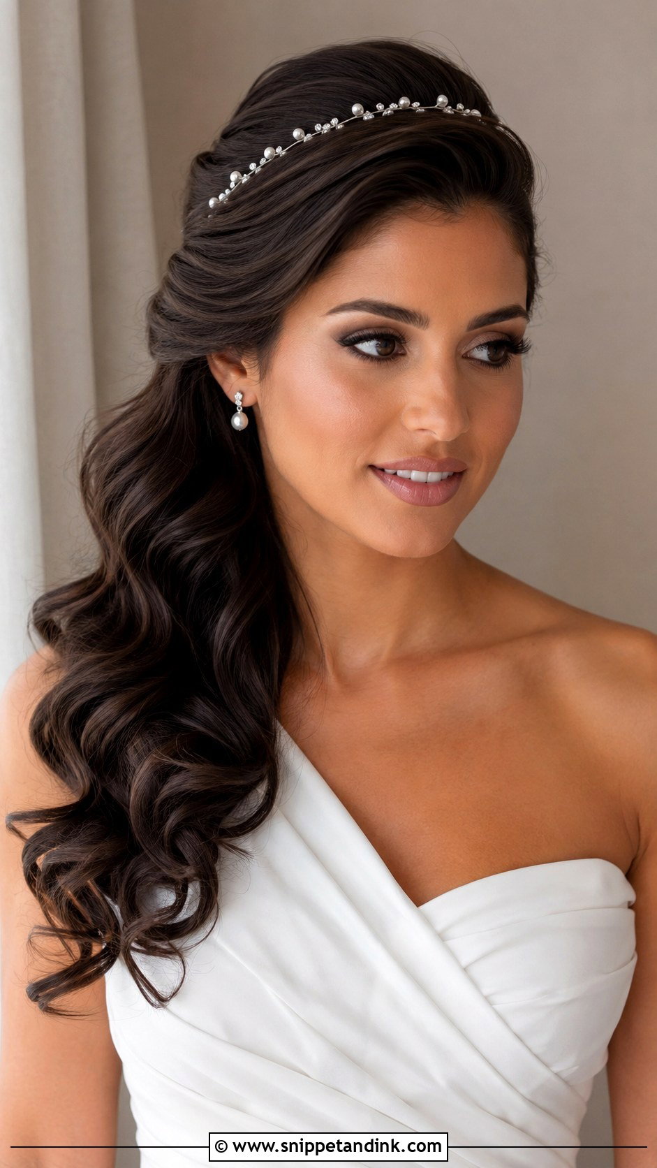 Wedding Side Swept Hair With Headband - Snippet and Ink - 15 Wedding Hairstyle with Headband Ideas