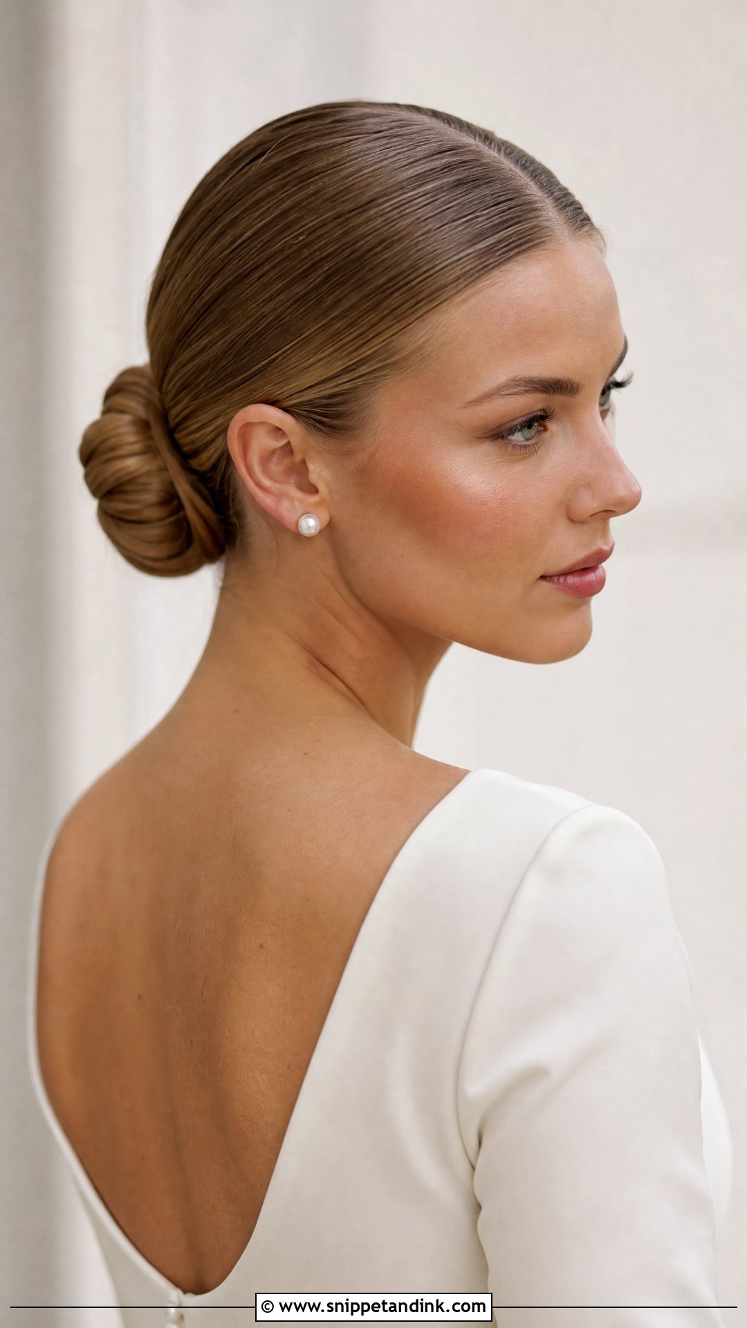 Wedding Sleek Bun Updo - Snippet and Ink - 20 Wedding Up Hairstyles