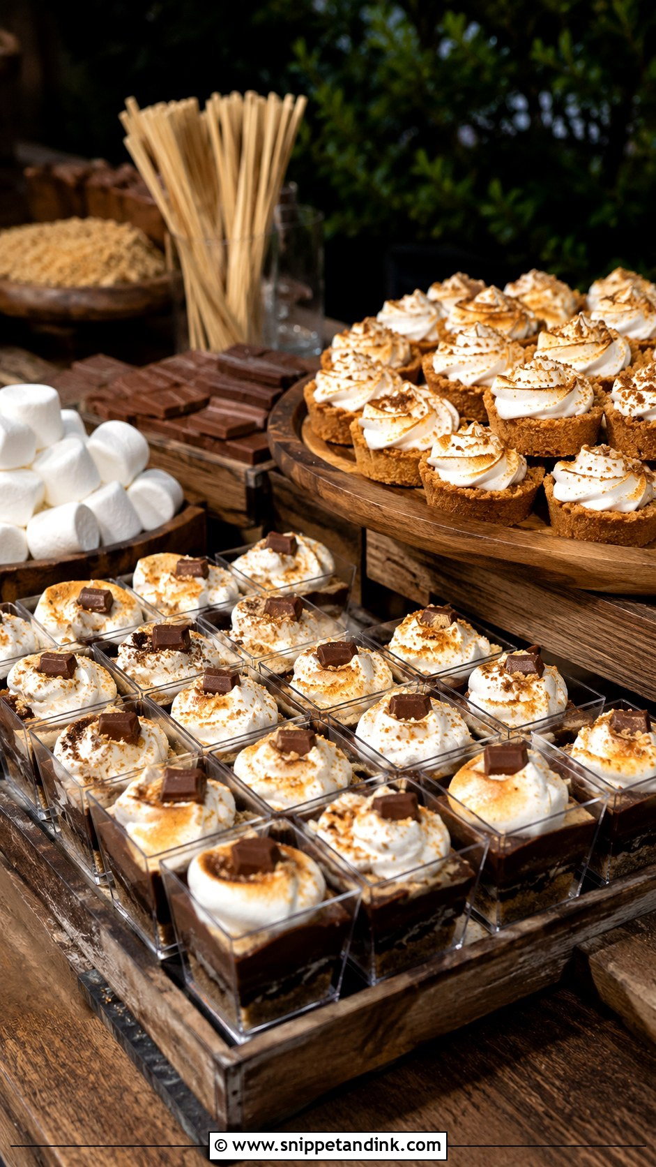 Wedding Smores Bar - Snippet and Ink - 25 Wedding Cake Replacement Ideas